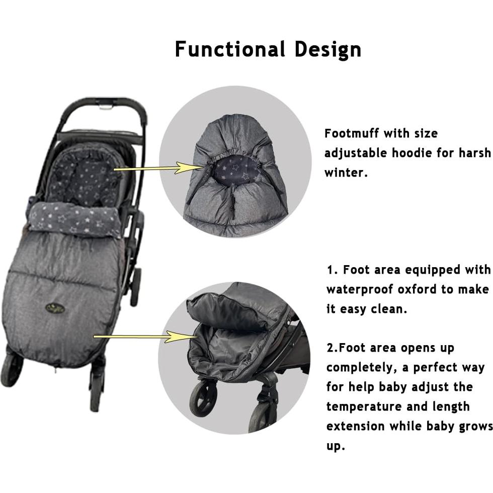 Saco de Silla de Paseo CozyMe Gris Melange Forro Polar