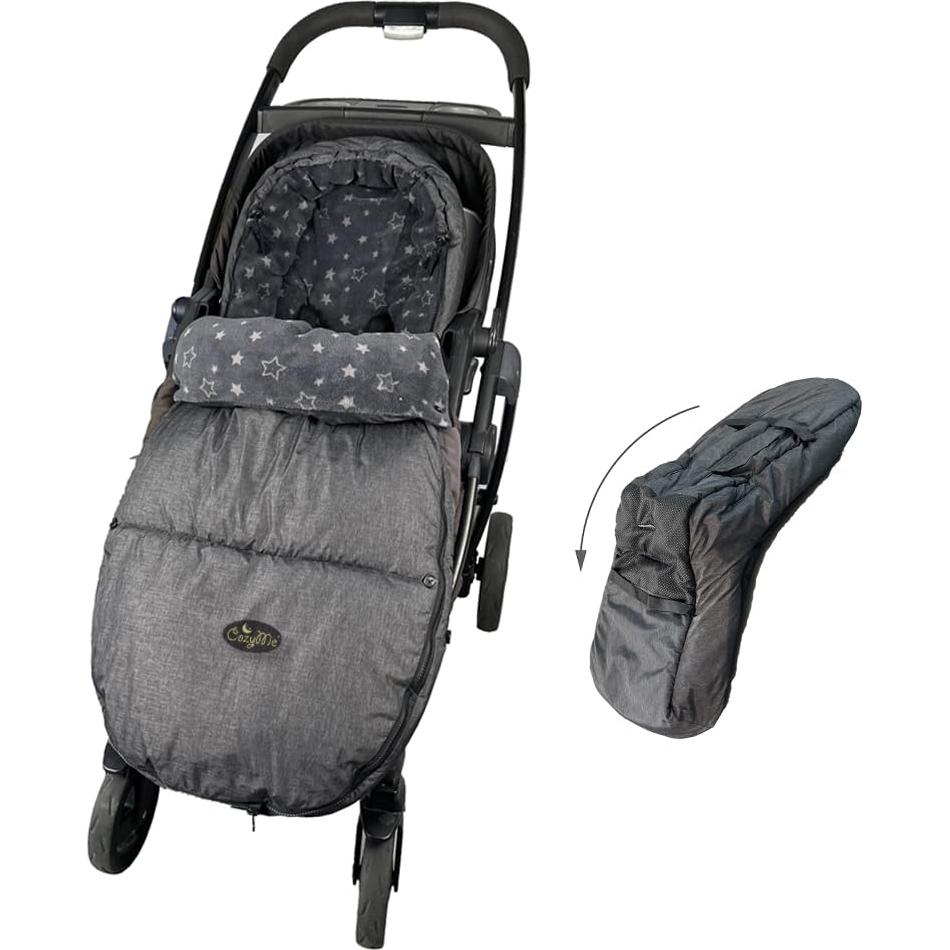 Saco de Silla de Paseo CozyMe Gris Melange Forro Polar