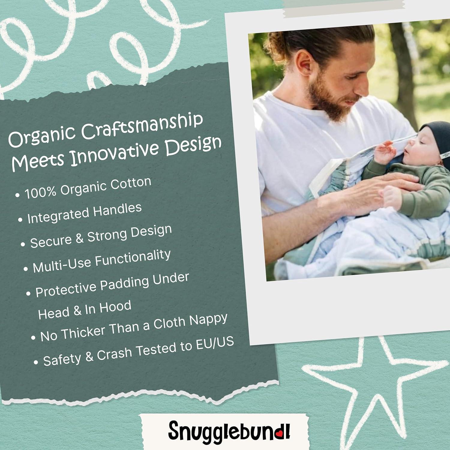 Manta Elevadora para Bebés Snugglebundl Estrellas Grises 0-12 Meses