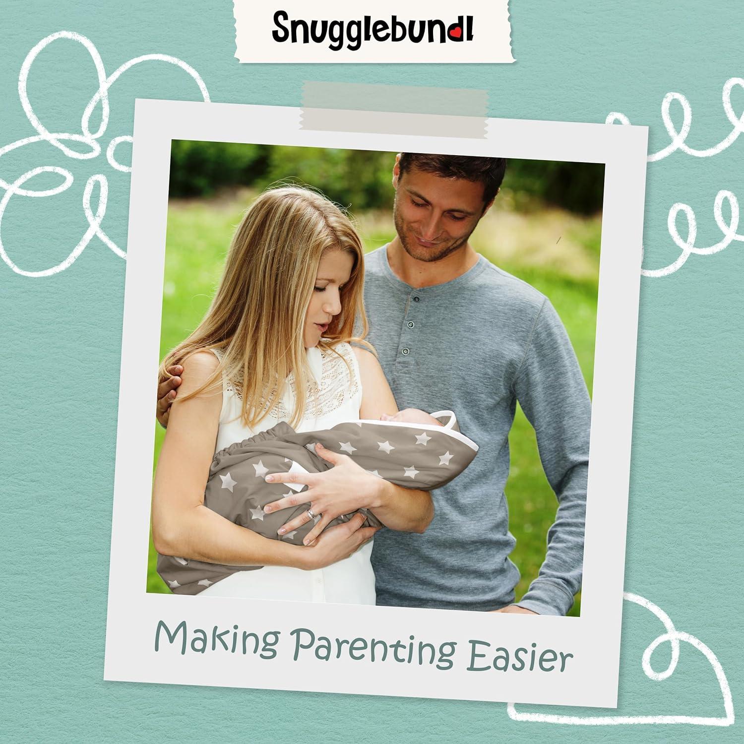 Manta Elevadora para Bebés Snugglebundl Estrellas Grises 0-12 Meses