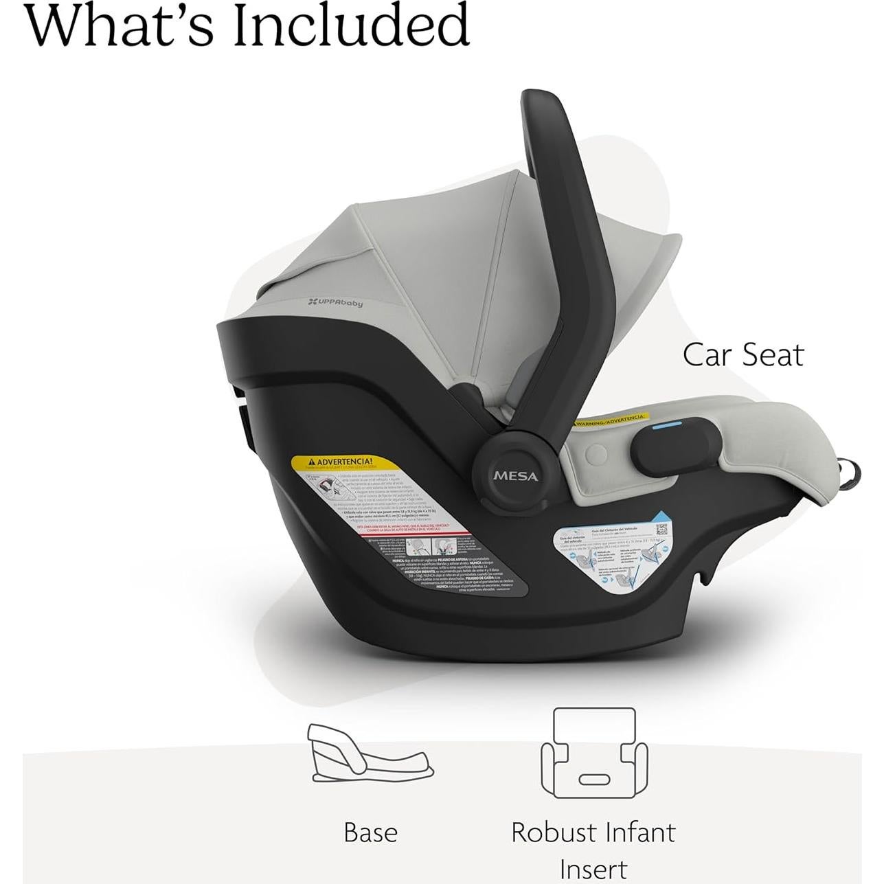 UPPAbaby Mesa V3 Asiento de Auto para Bebés - Gris Mélange