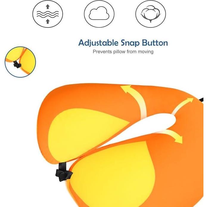 Almohada de Viaje para Niños MOOB Amarillo 27x23 cm