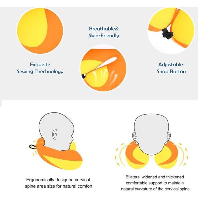 Almohada de Viaje para Niños MOOB Amarillo 27x23 cm