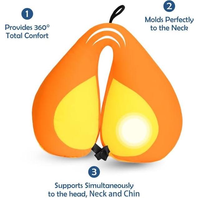 Almohada de Viaje para Niños MOOB Amarillo 27x23 cm