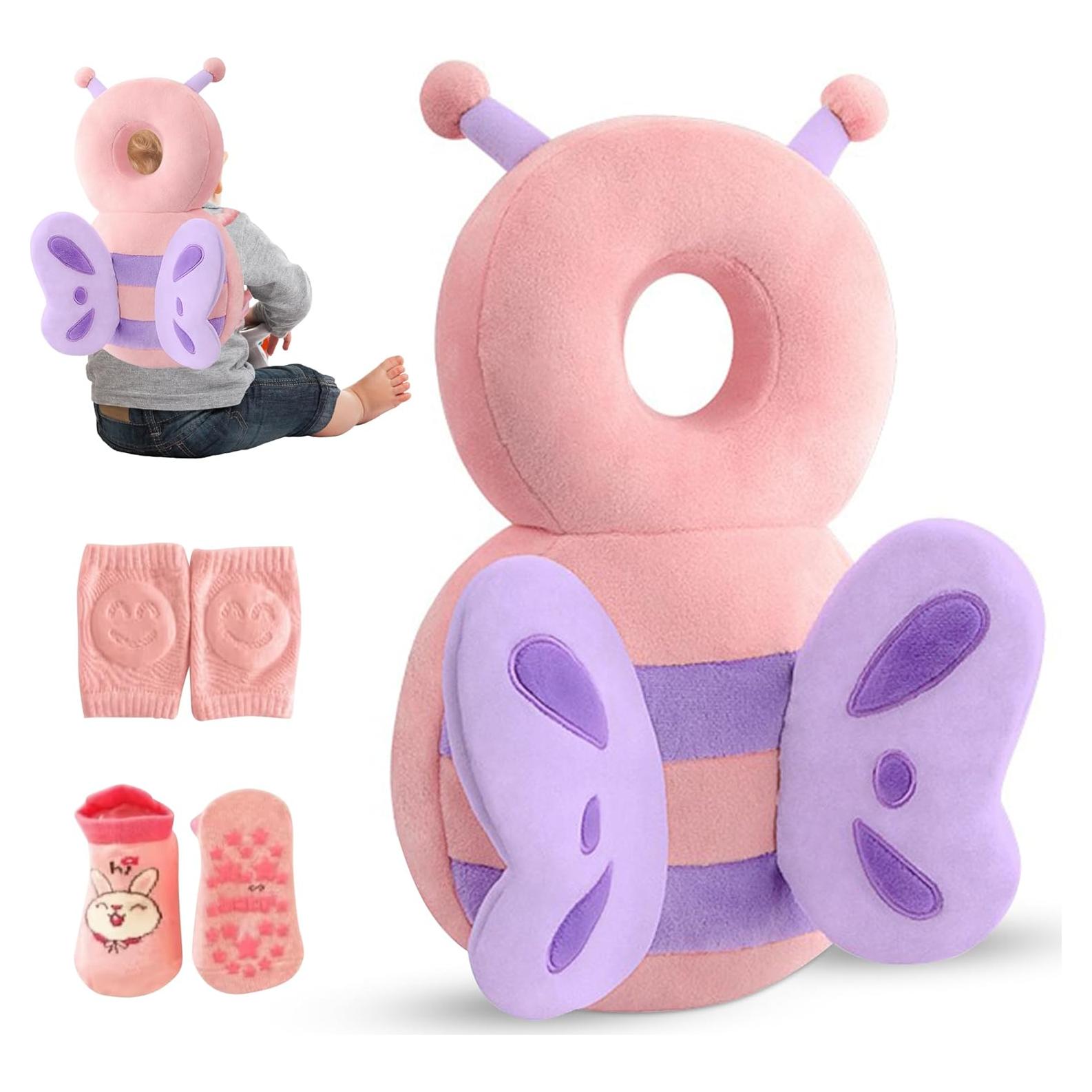 Mochila Protectora de Cabeza Bebé HippoBaby Mariposa Ajustable