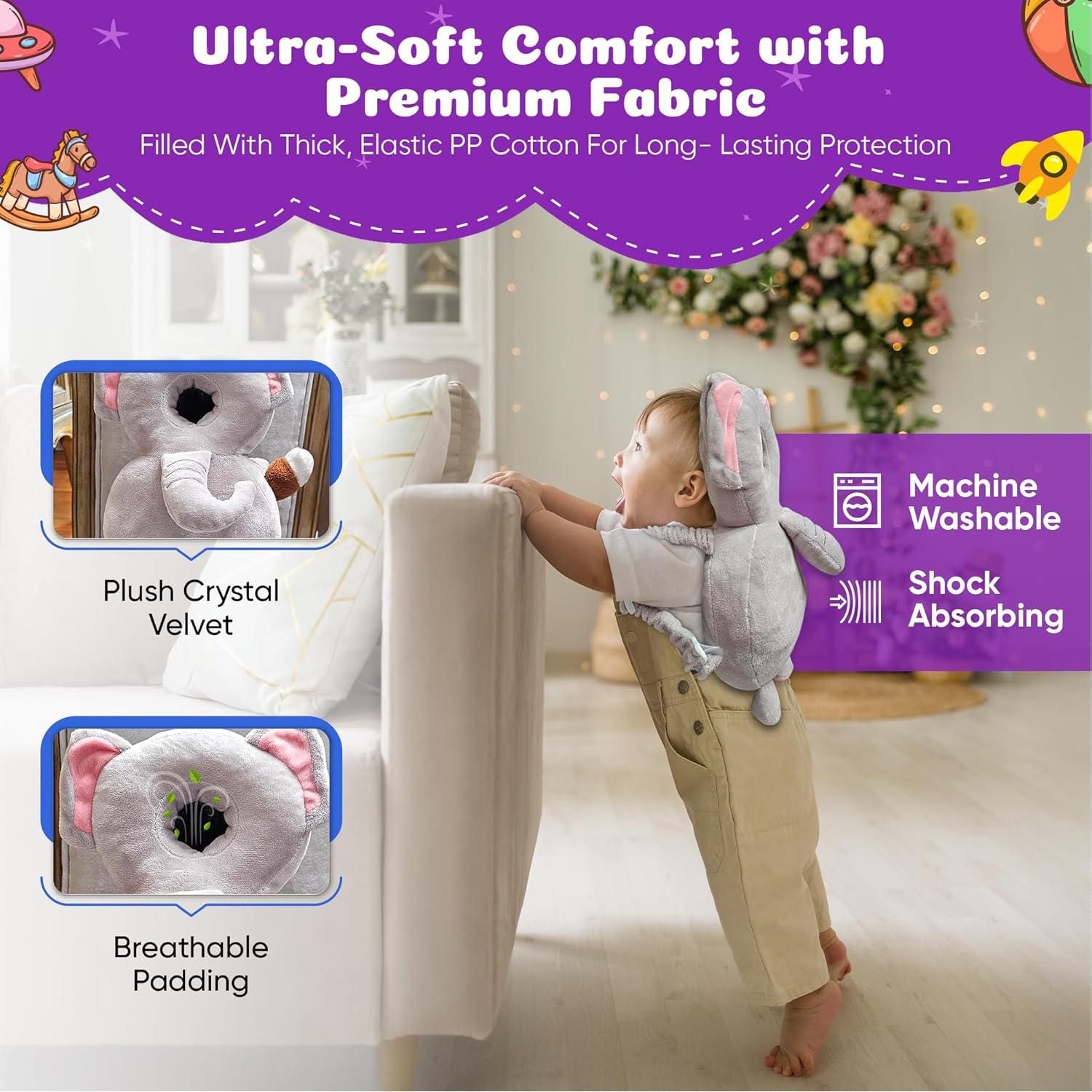 Mochila Protectora de Cabeza Bebé HippoBaby Mariposa Ajustable