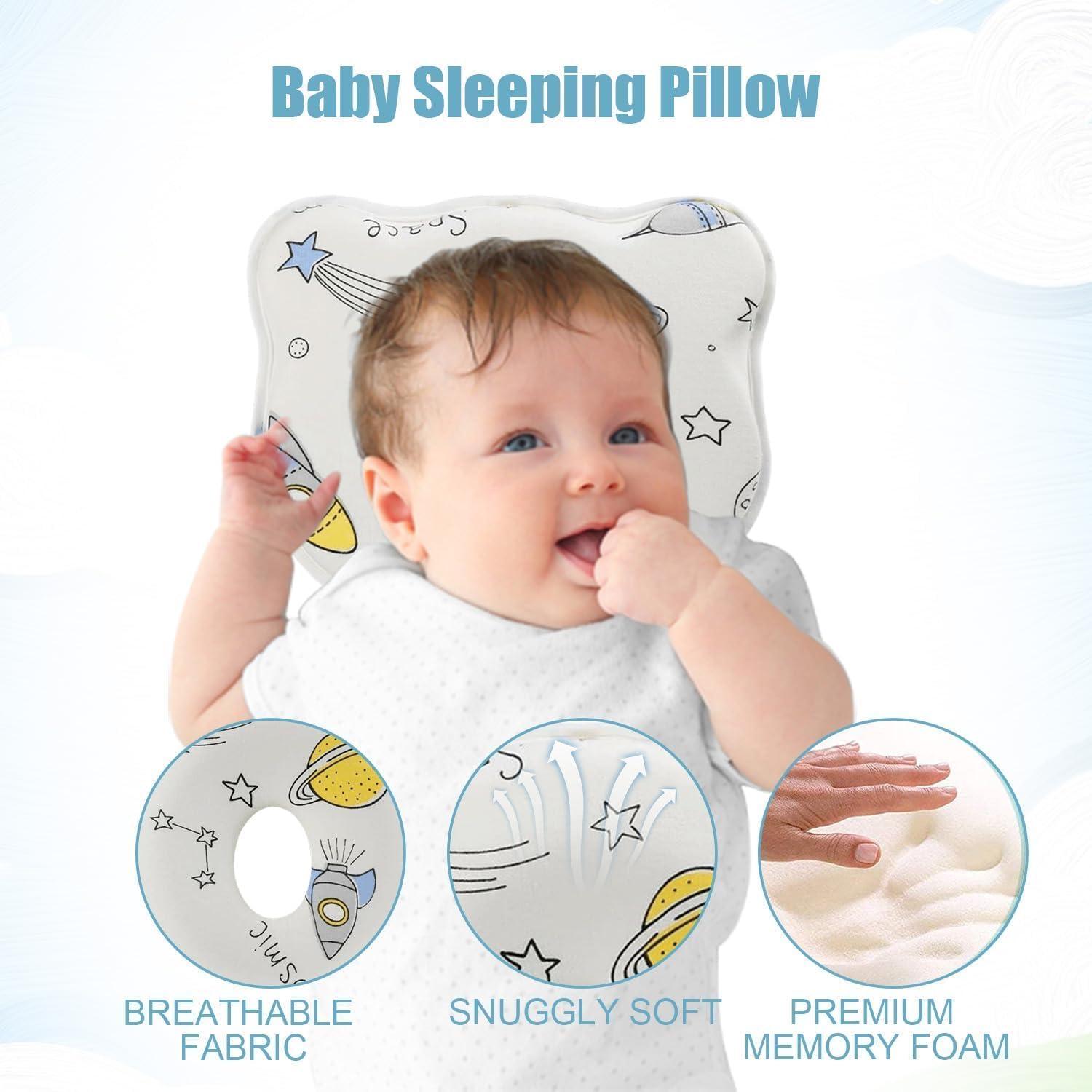 Almohada para Bebé YEHUOT de Espuma de Memoria 24.9x21.8cm