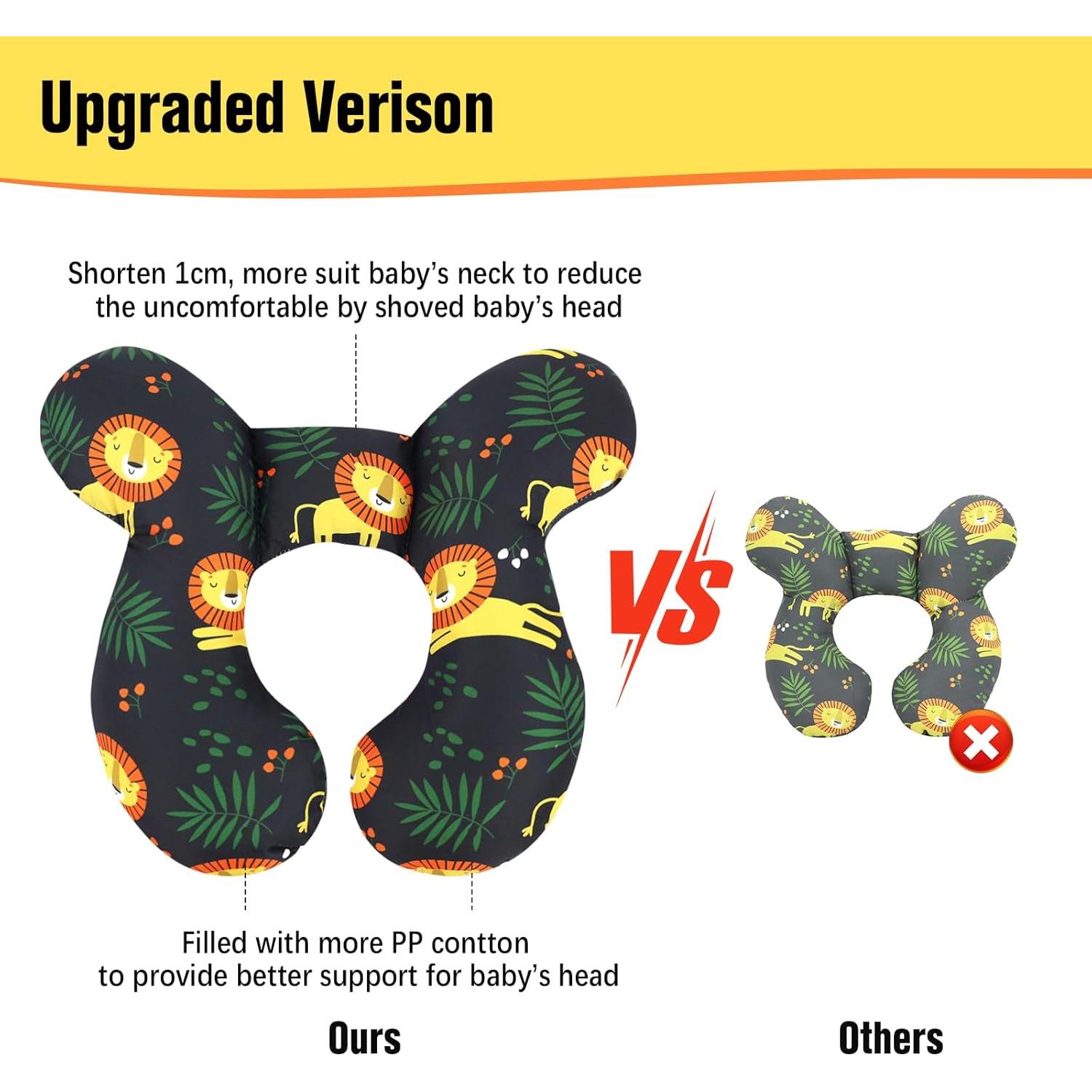 Almohada para Bebé KAKIBLIN Soporte Cuello Viaje 25x28 cm