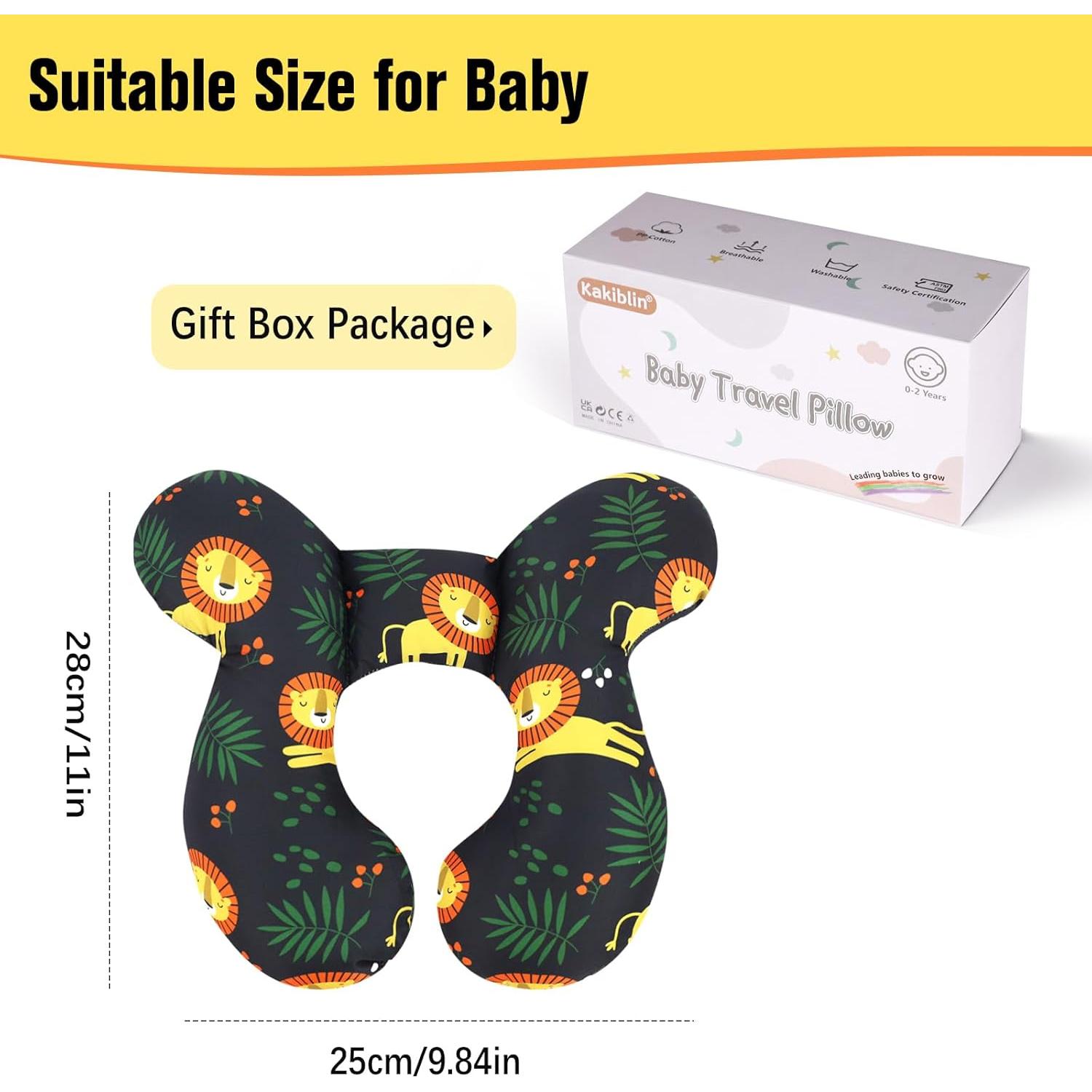 Almohada para Bebé KAKIBLIN Soporte Cuello Viaje 25x28 cm