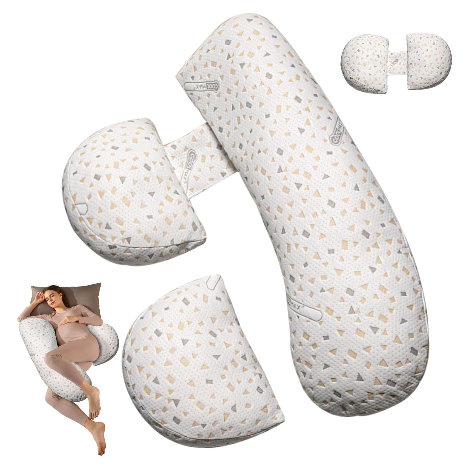 Cojín de Embarazo Anfrandce Grande Forma de L Soporte Total