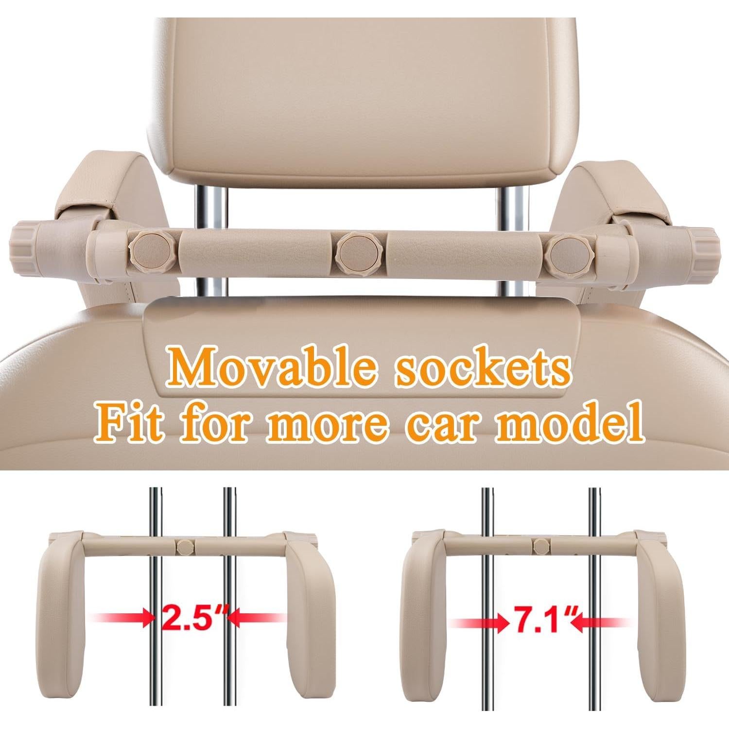 Almohada Reposacabezas TEEPIRE Ajustable para Automóvil 360°