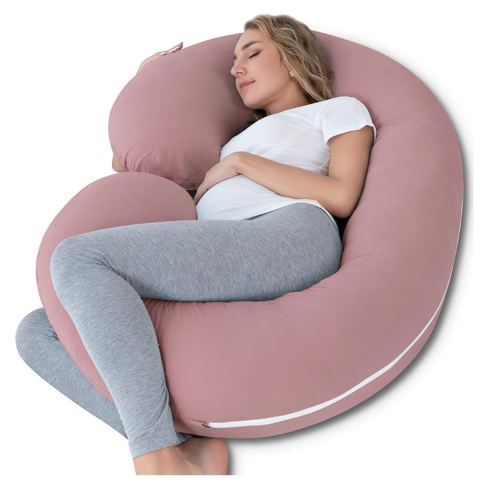 Almohada de Embarazo INSEN en Forma de C 147 cm Rosa