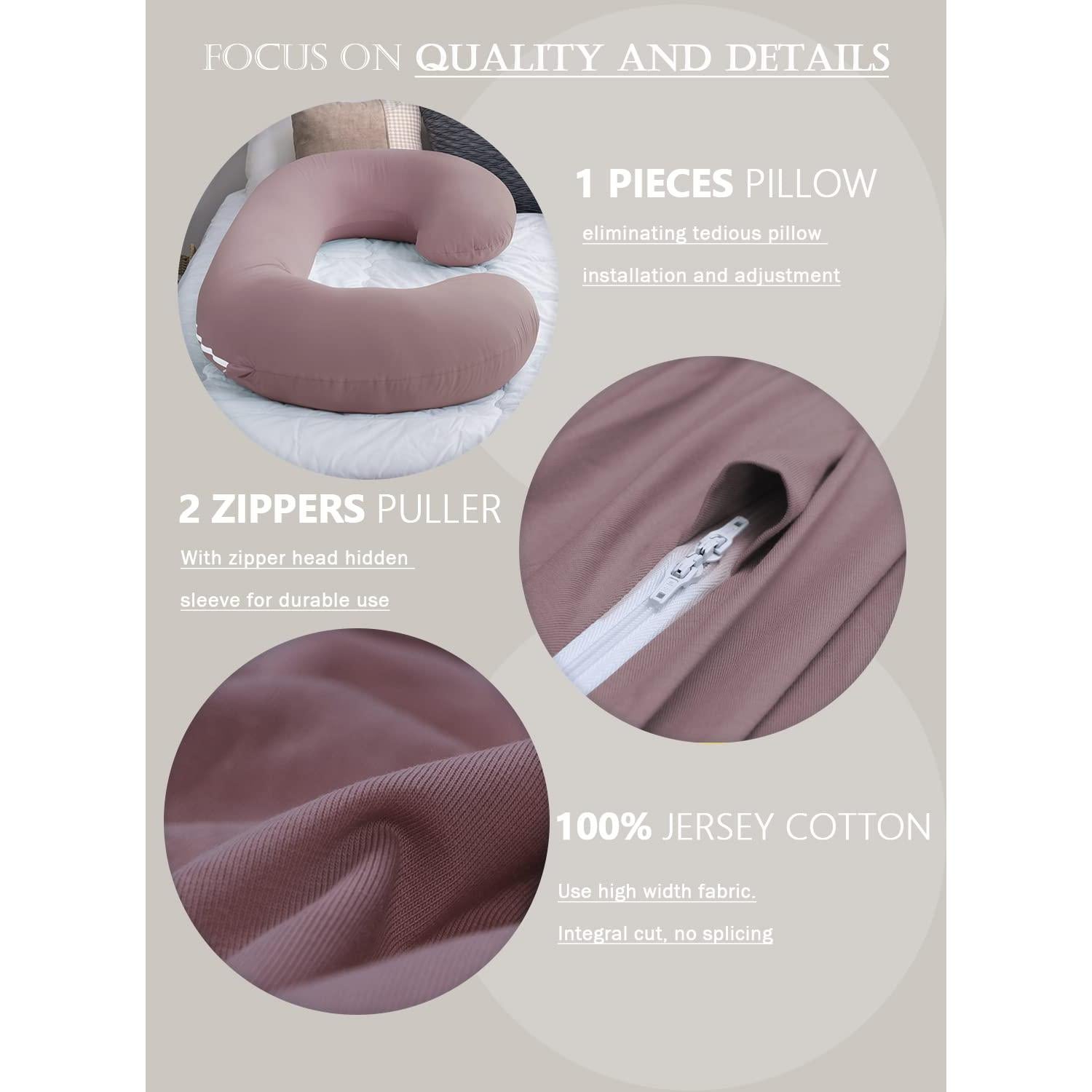 Almohada de Embarazo INSEN en Forma de C 147 cm Rosa