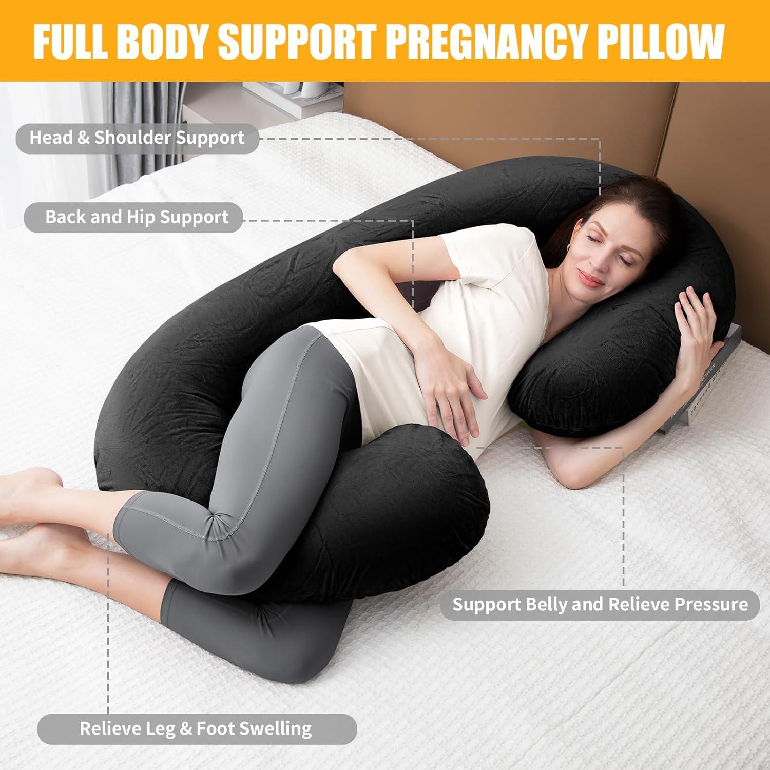 Almohada de Embarazo 1 MIDDLE ONE C Negra para Dormir