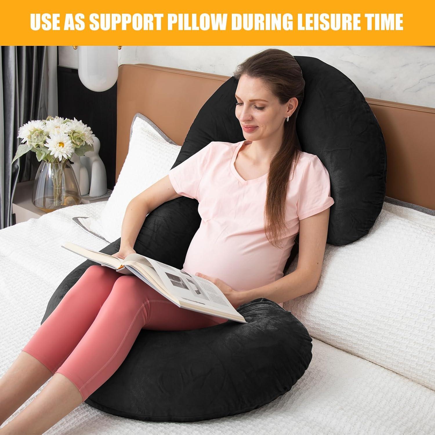 Almohada de Embarazo 1 MIDDLE ONE C Negra para Dormir