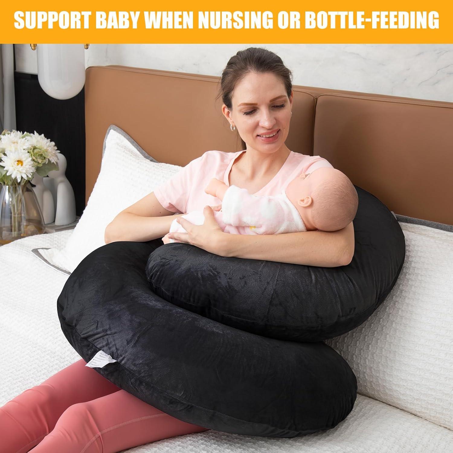 Almohada de Embarazo 1 MIDDLE ONE C Negra para Dormir