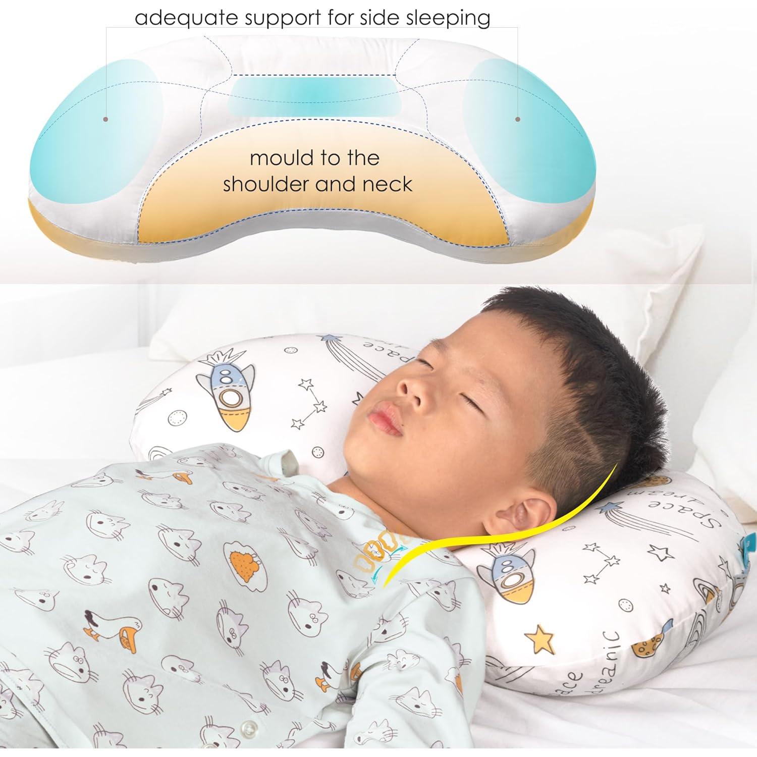 Almohada Ergonómica para Niños BYRIVER 30x55 cm Nave Espacial