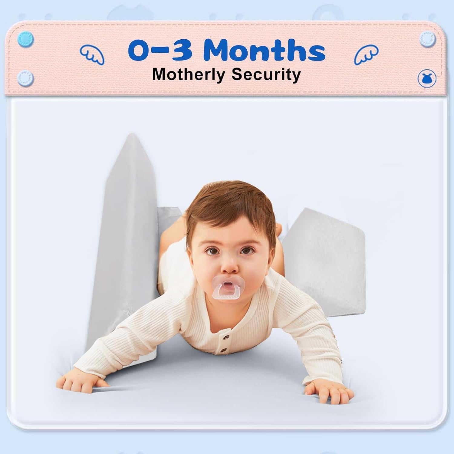 Cojín para dormir de lado Wudmew mediana gris