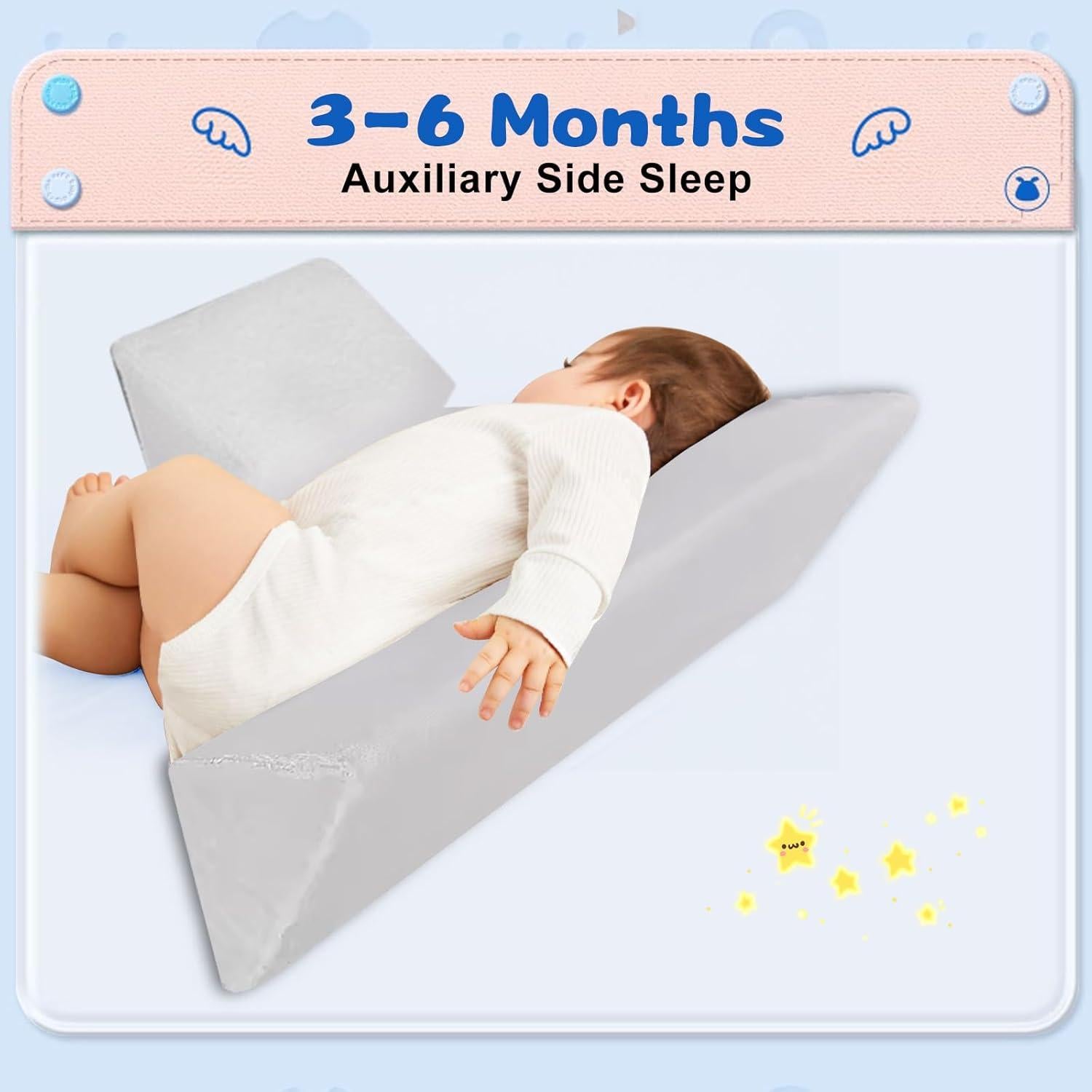 Cojín para dormir de lado Wudmew mediana gris