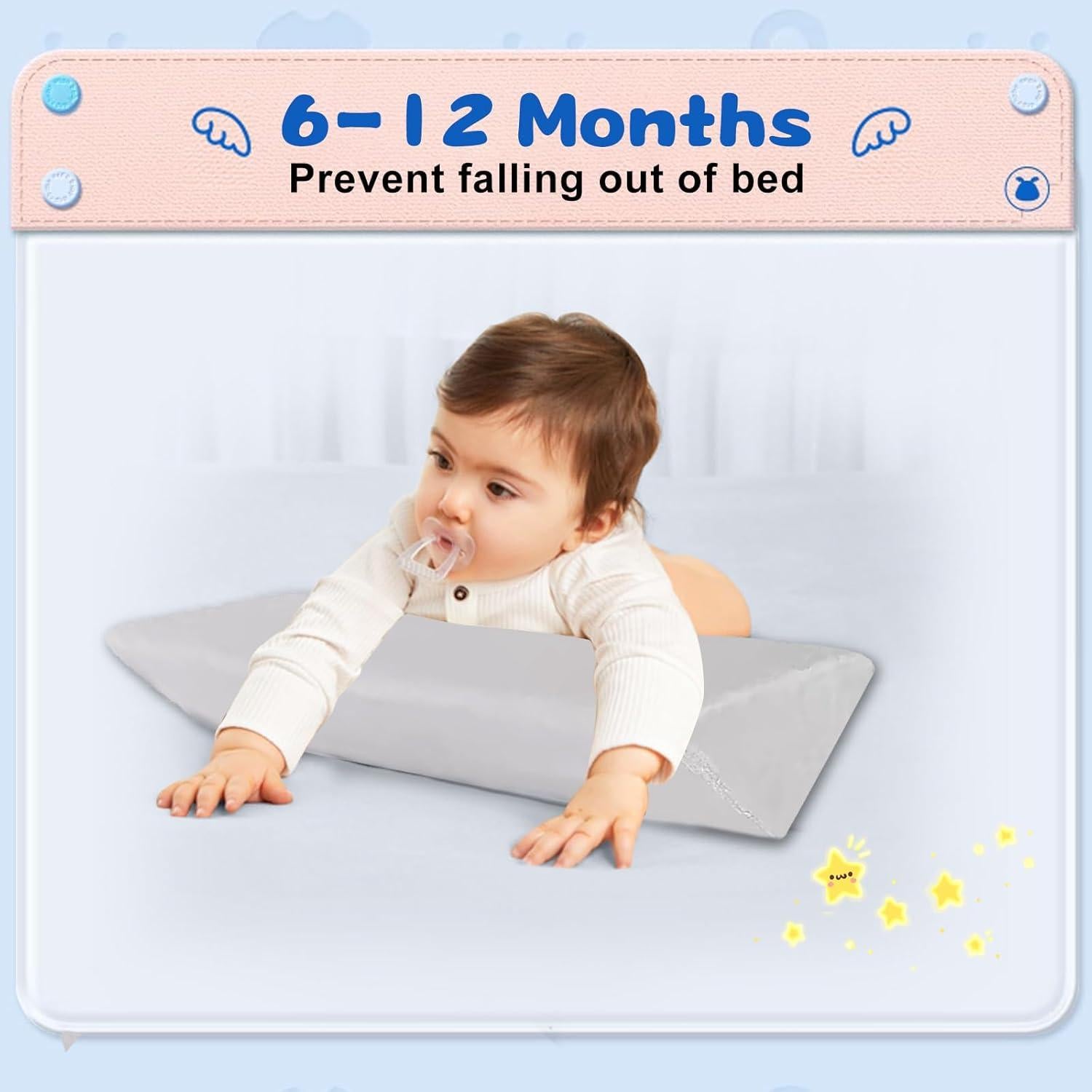 Cojín para dormir de lado Wudmew mediana gris