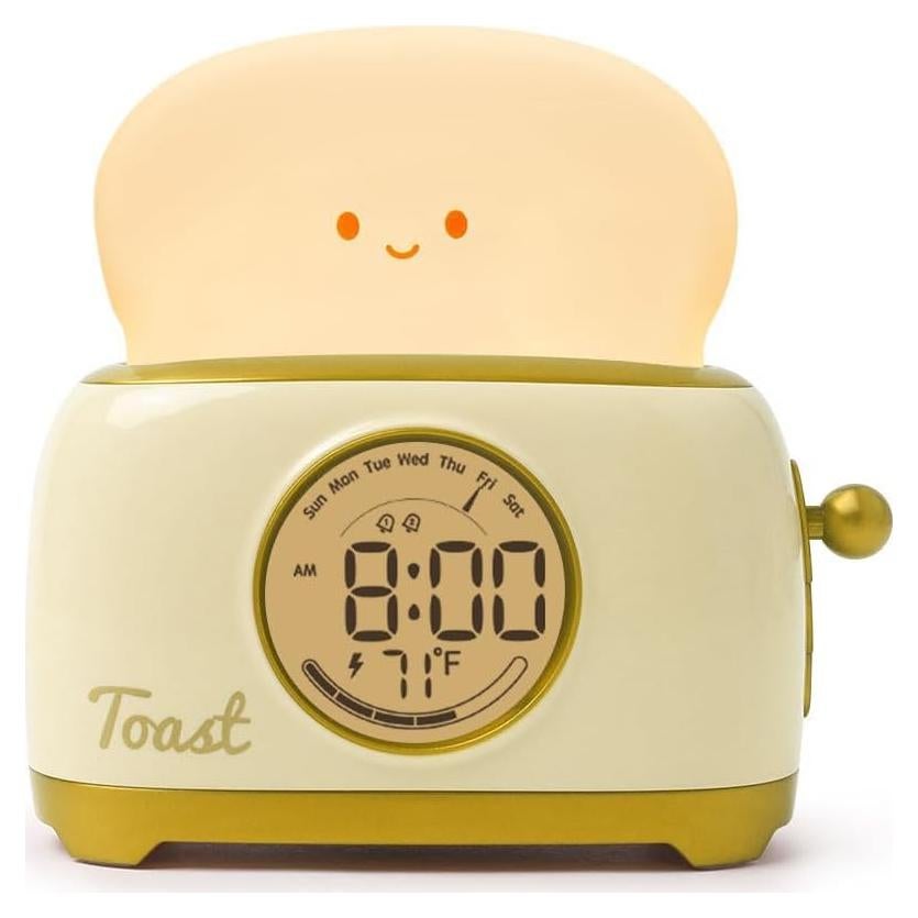 Reloj Despertador Tostadora BANDIANCY Amarillo Recargable