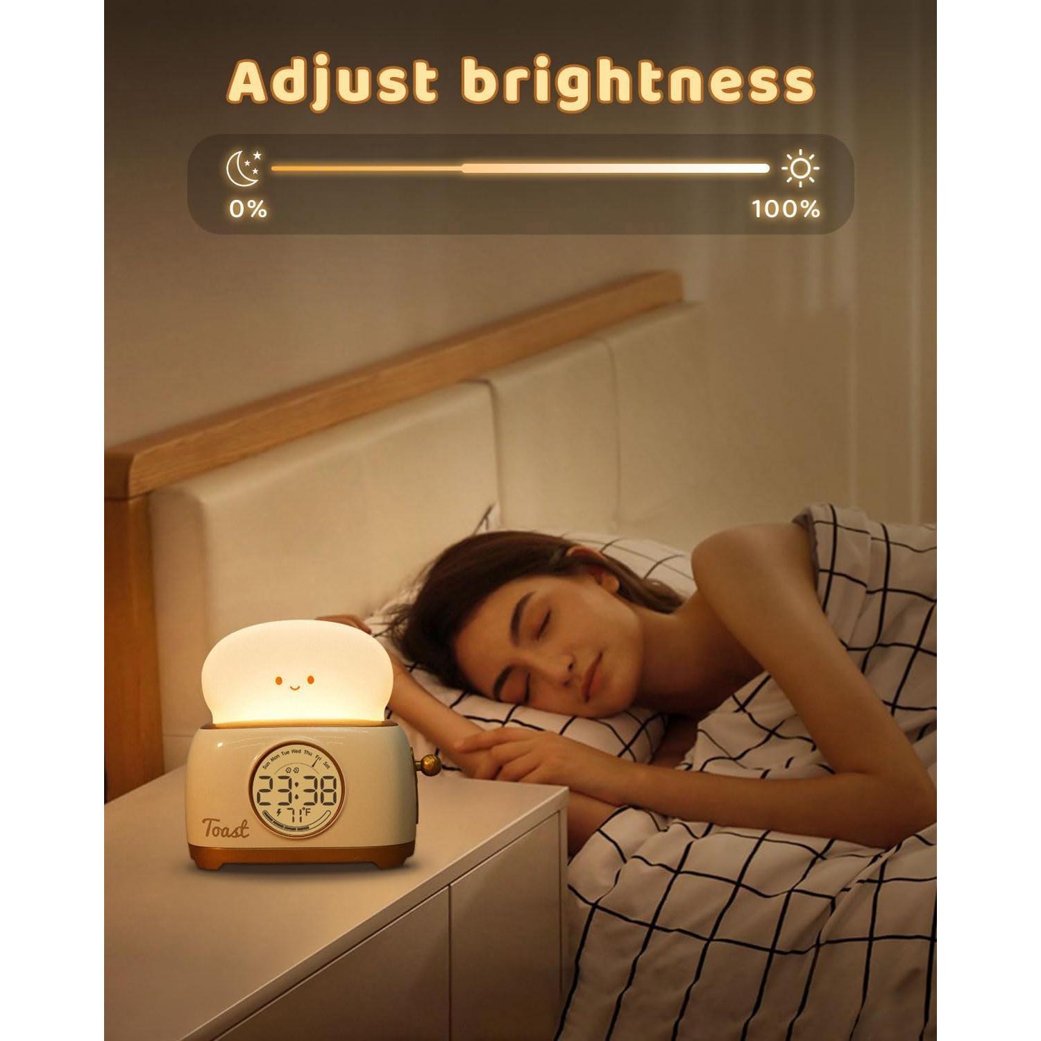 Reloj Despertador Tostadora BANDIANCY Amarillo Recargable