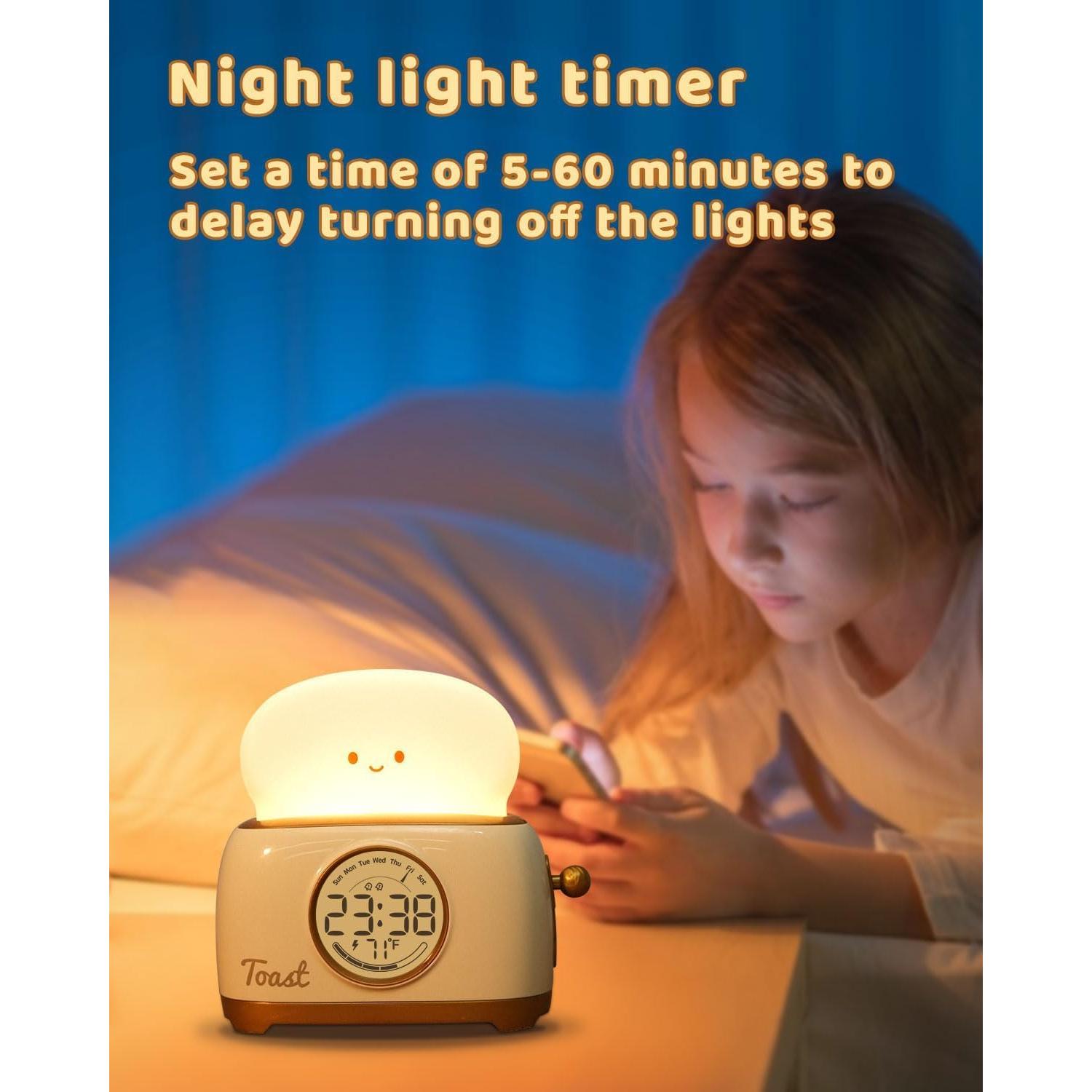 Reloj Despertador Tostadora BANDIANCY Amarillo Recargable