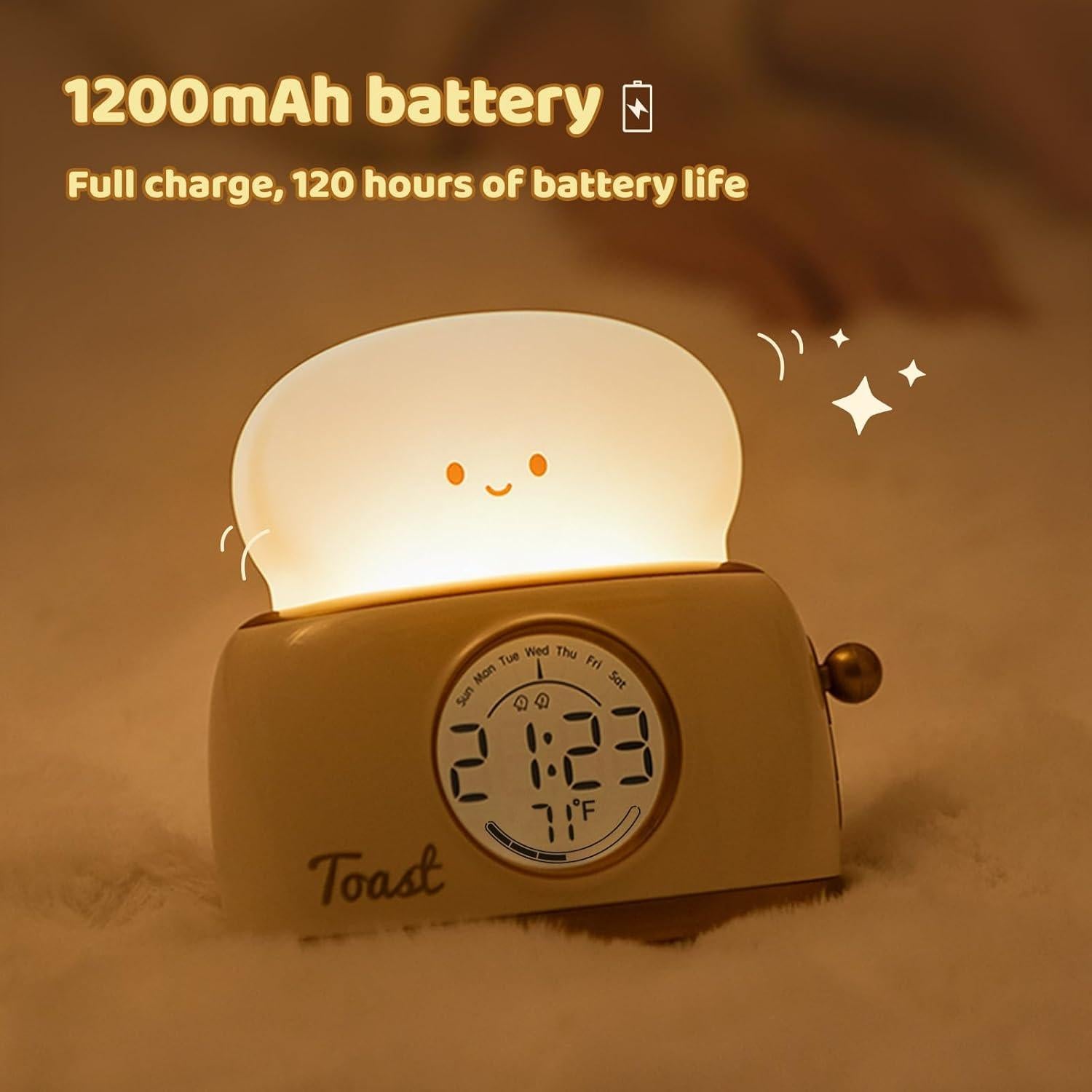 Reloj Despertador Tostadora BANDIANCY Amarillo Recargable