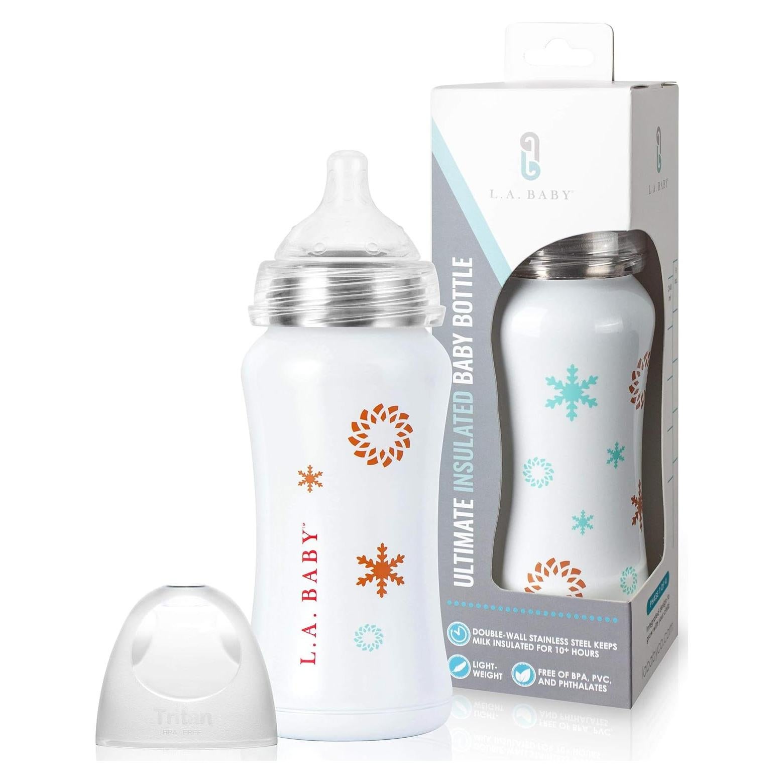 Botella Térmica para Bebé LA Baby 266ml Acero Inoxidable Aislada