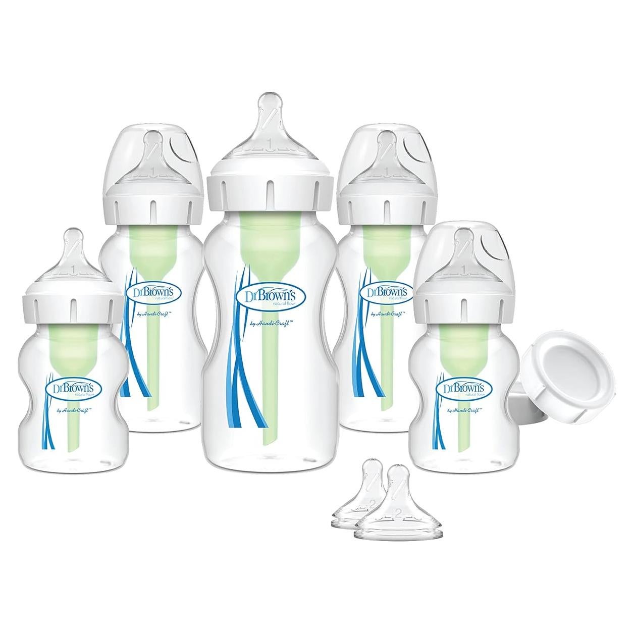 Juego de Alimentación para Bebés Dr. Brown's Anti-Cólico 5 Biberones