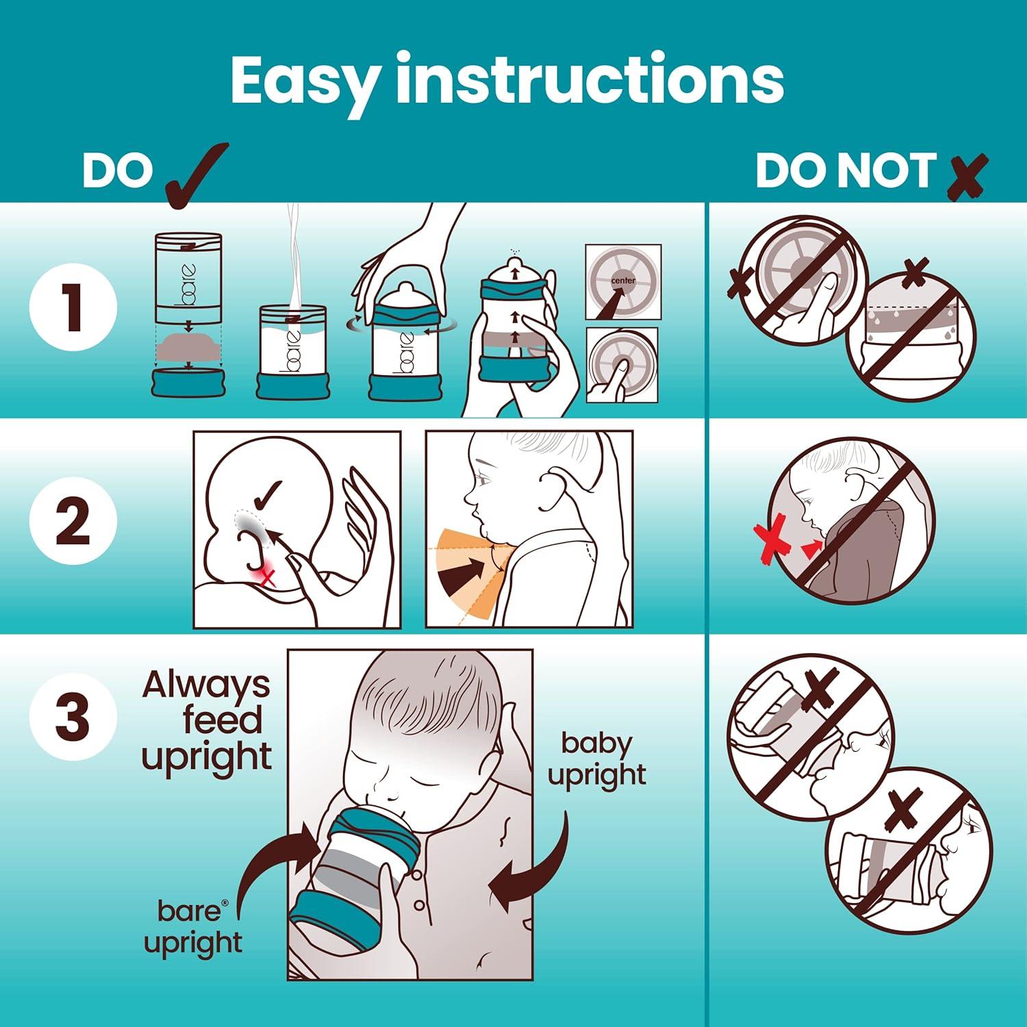 Botella de Alimentación Sin Aire Bare Air-Free 226g 8oz