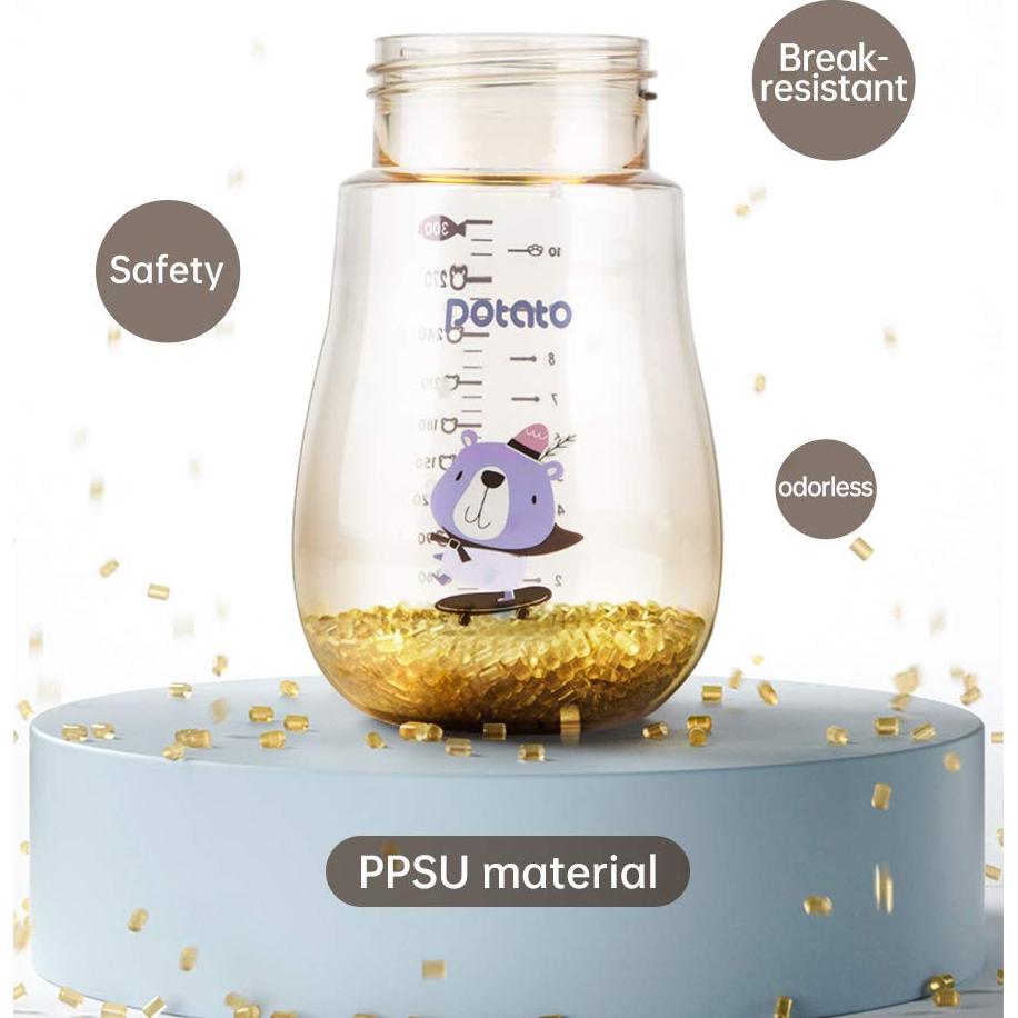 Taza Sippy POTATO 6 oz Verde con Popote a Prueba de Derrames