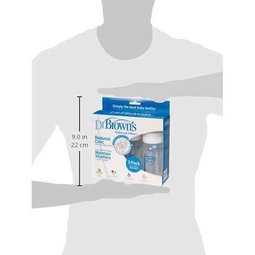 Botellas para Bebés Dr. Brown's Natural Flow 8oz Anti-Cólicos 3pk