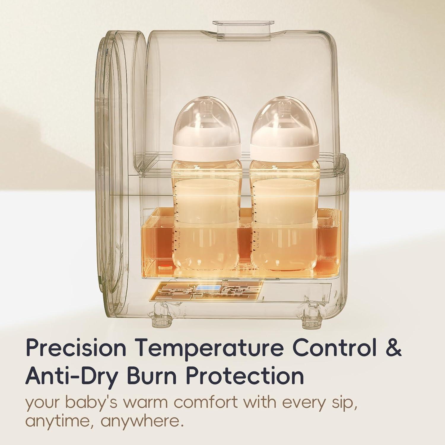 Calentador de Botellas Doble Felizbebe 11 en 1 con Luz Nocturna