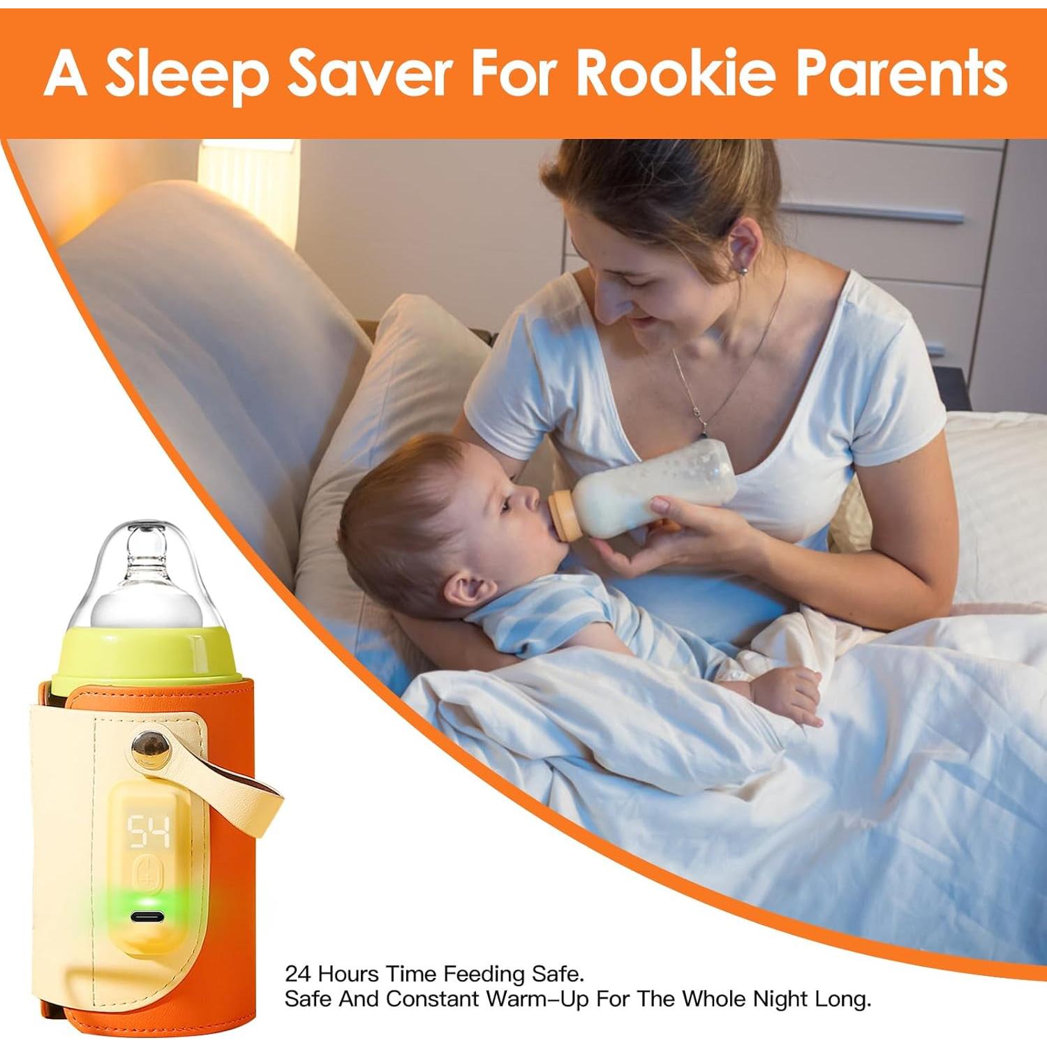 Calentador de Biberones Portátil 18W con Pantalla LED y Control de Temperatura