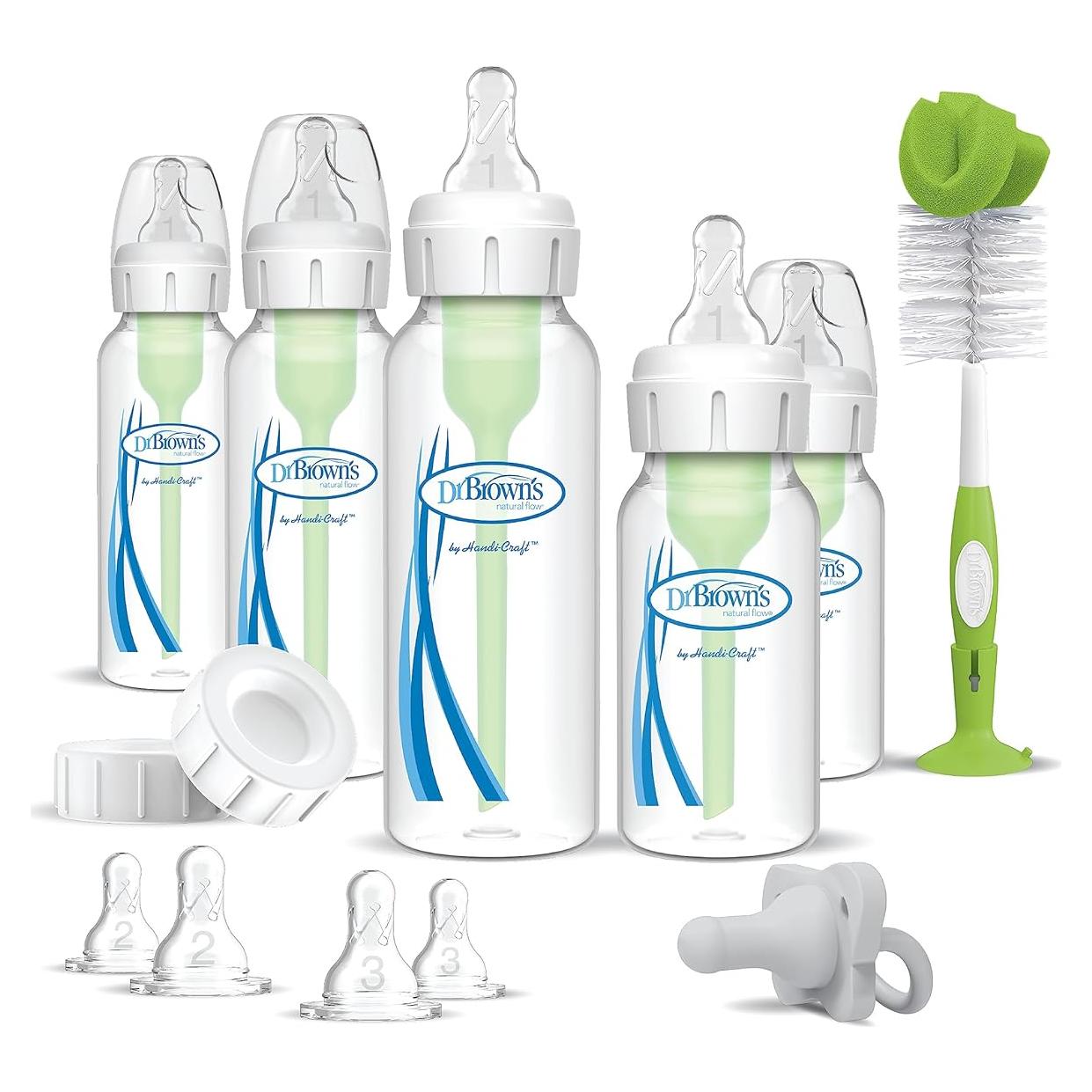 Juego de Regalo Biberones Anti-Cólico Dr. Brown's 0m+ 18 Piezas