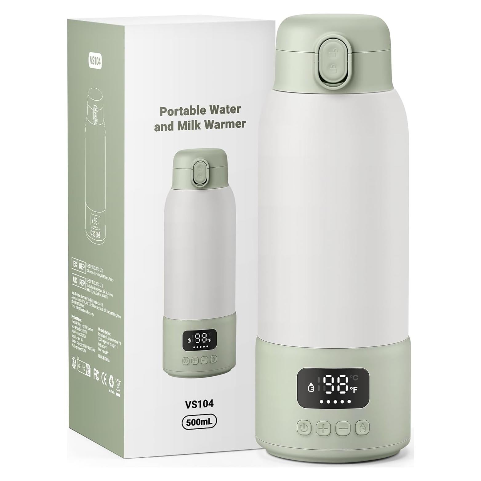 Calentador de Botellas Portátil LucGee 500 ml Rápido y Seguro