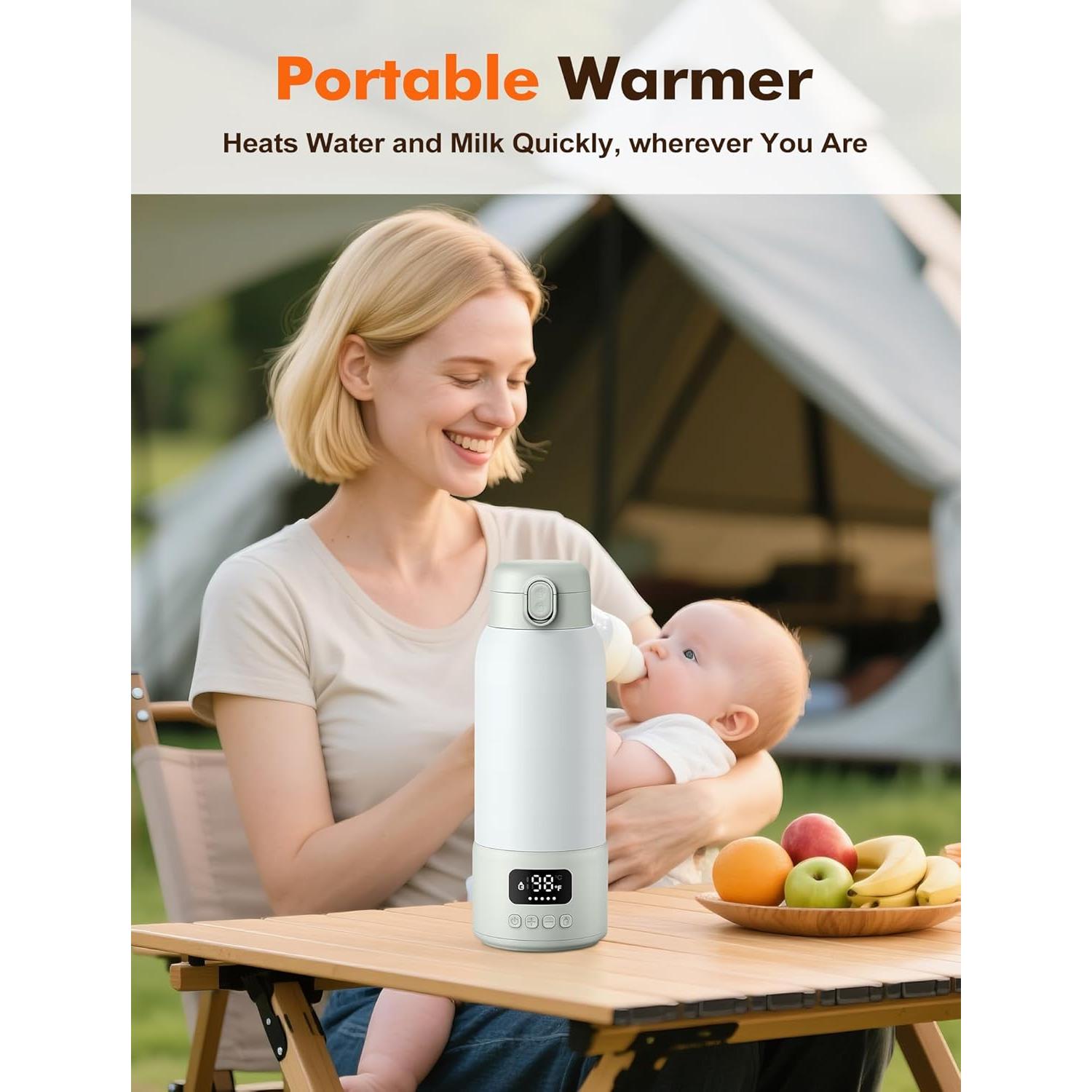 Calentador de Botellas Portátil LucGee 500 ml Rápido y Seguro