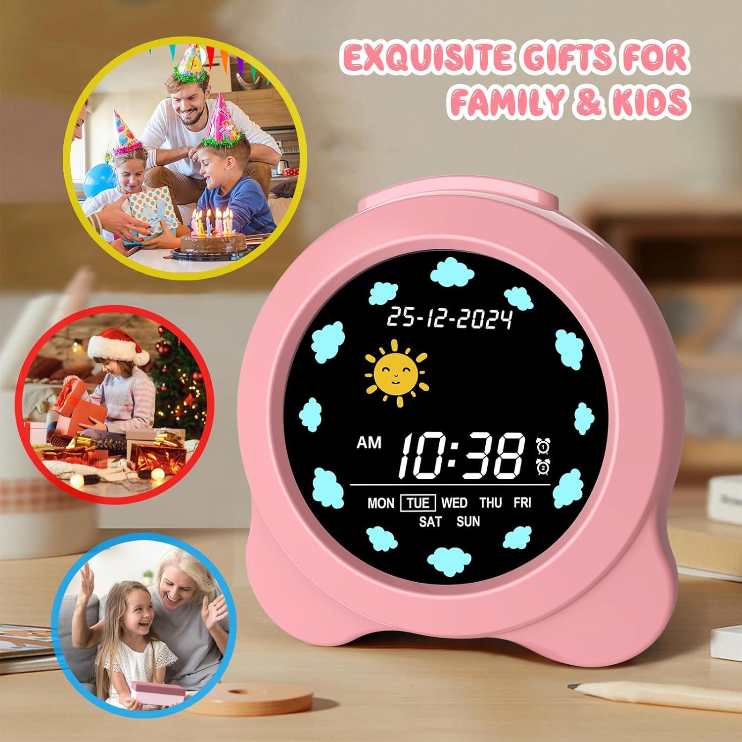Reloj Despertador Digital Infantil SENXINGYAN Rosa Claro