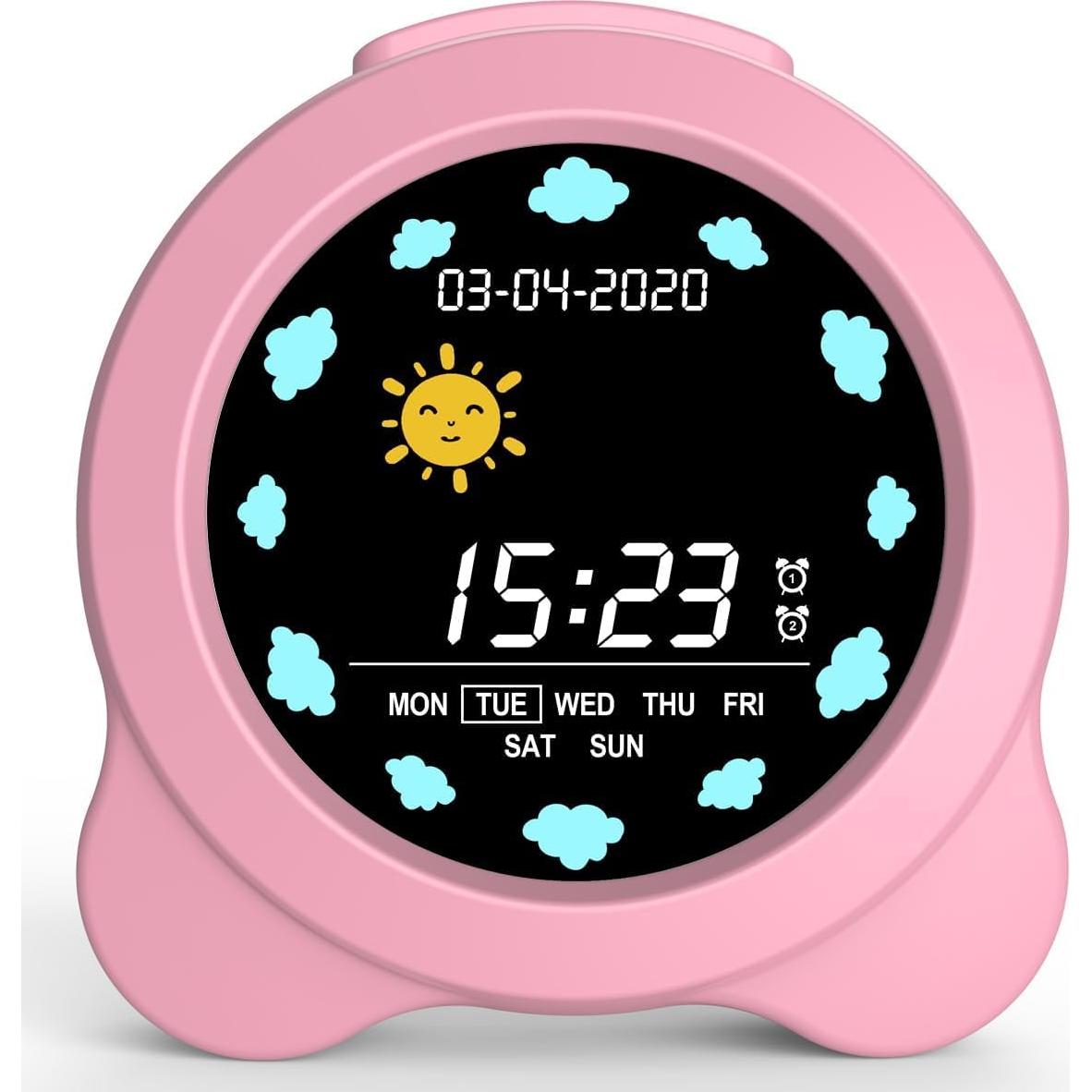 Reloj Despertador Digital Infantil SENXINGYAN Rosa Claro