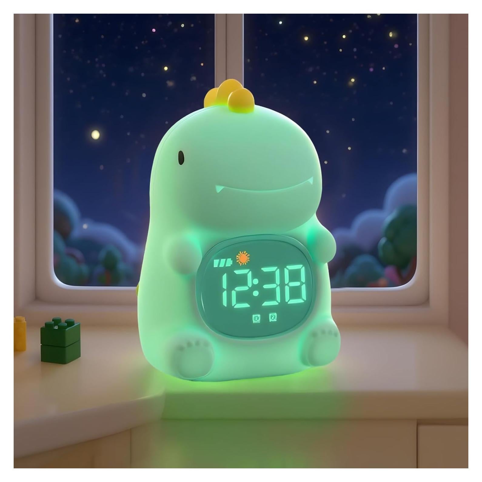 Reloj Despertador Infantil TCJJ con Luz Nocturna y Sonidos