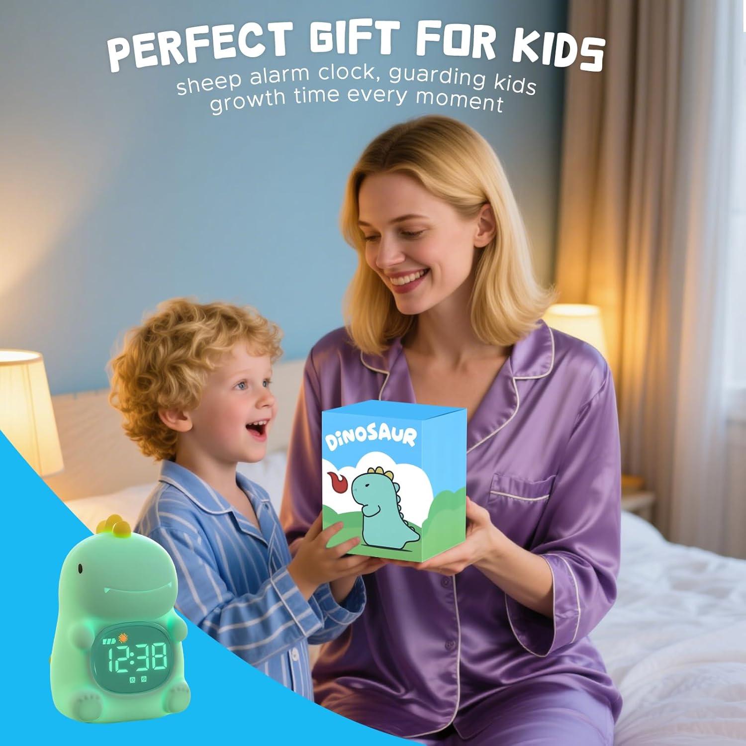 Reloj Despertador Infantil TCJJ con Luz Nocturna y Sonidos