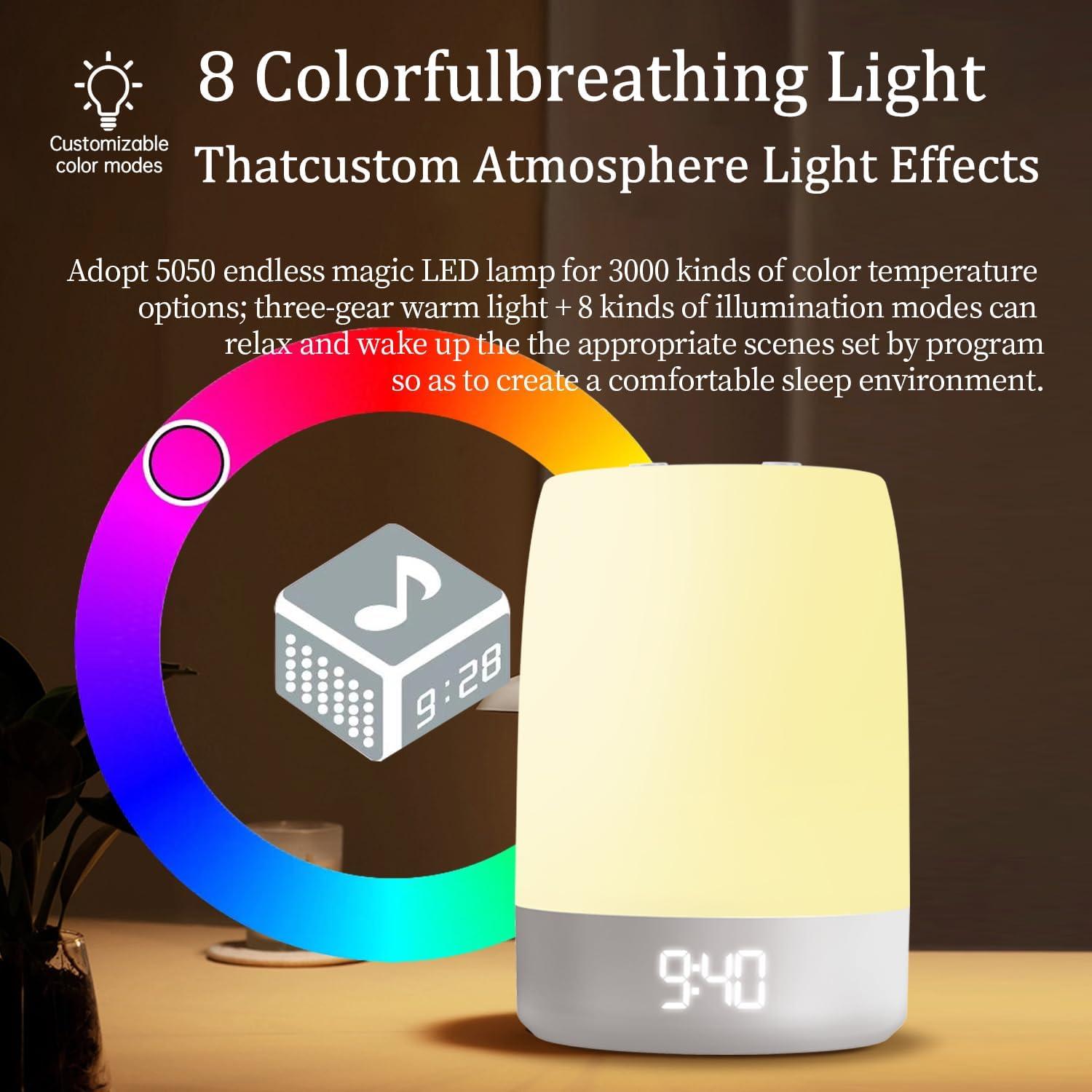 Máquina de Ruido Blanco PBFENG con Luz Nocturna y Bluetooth