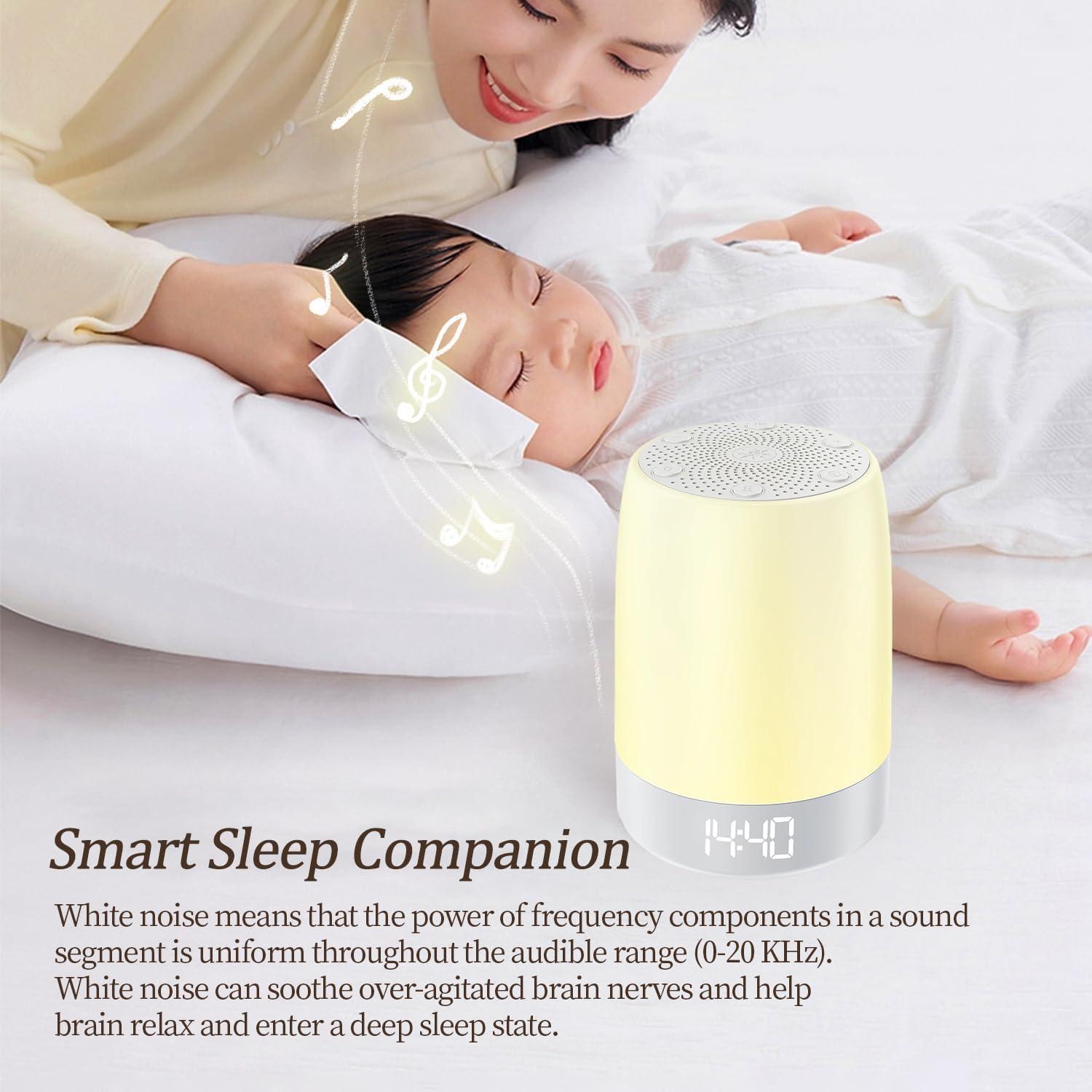 Máquina de Ruido Blanco PBFENG con Luz Nocturna y Bluetooth