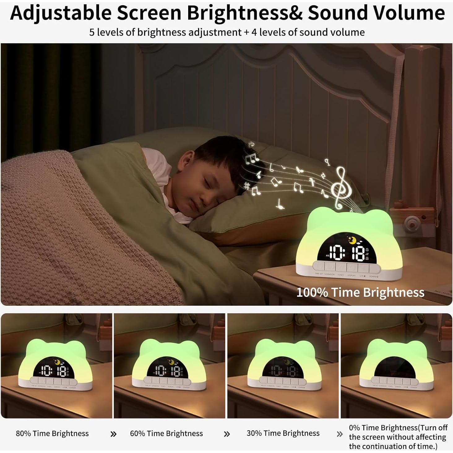 Reloj Despertador Digital Oviouit con Luz Nocturna y Sonidos