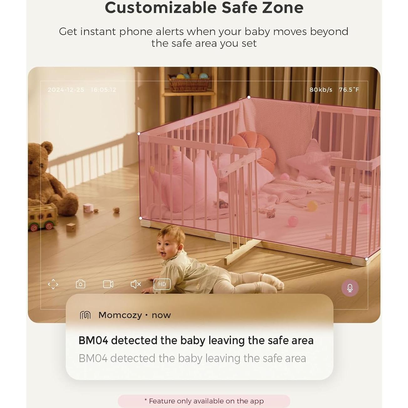 Máquina de Ruido Blanco Momcozy con Luz Nocturna y Monitor WiFi