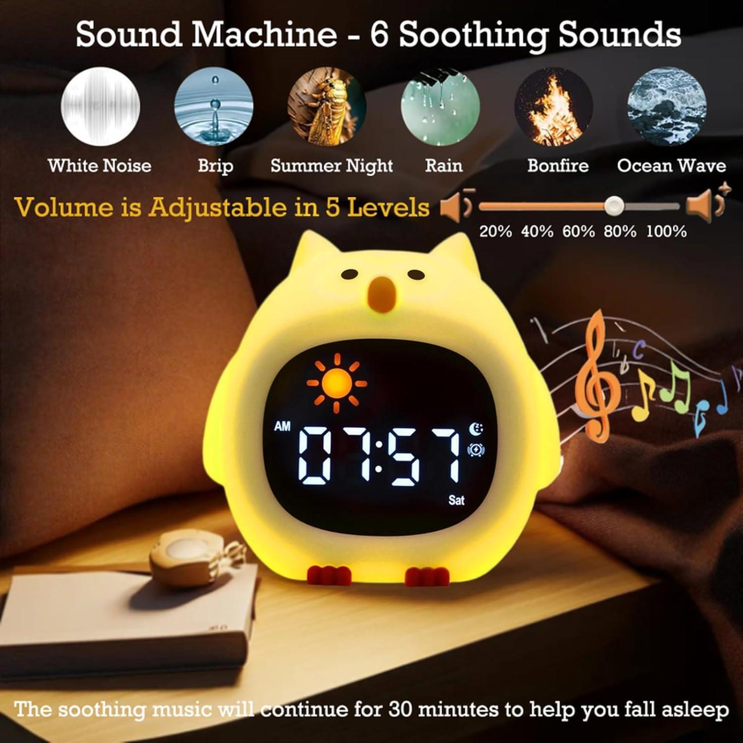 Reloj Despertador Digital xinjinhju Búho con Luz Nocturna