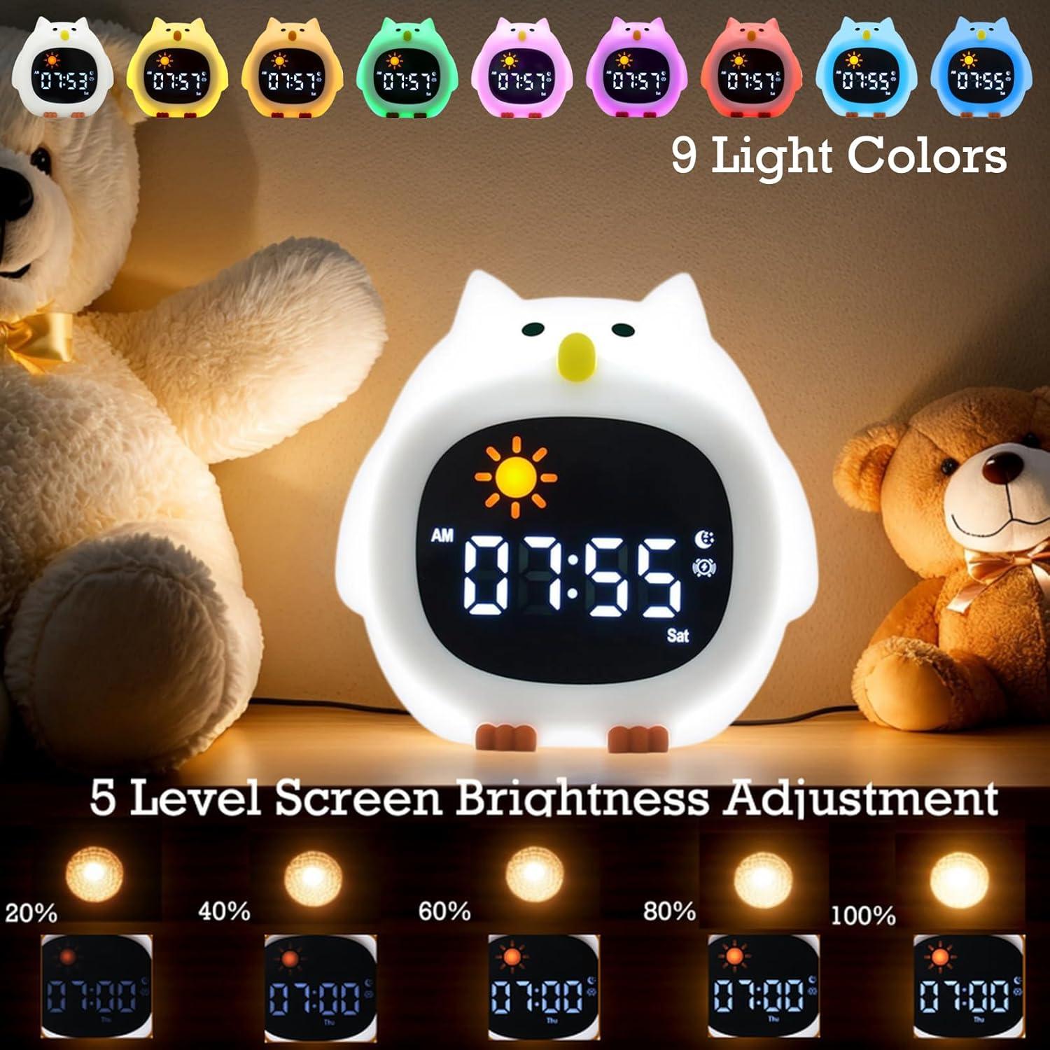 Reloj Despertador Digital xinjinhju Búho con Luz Nocturna