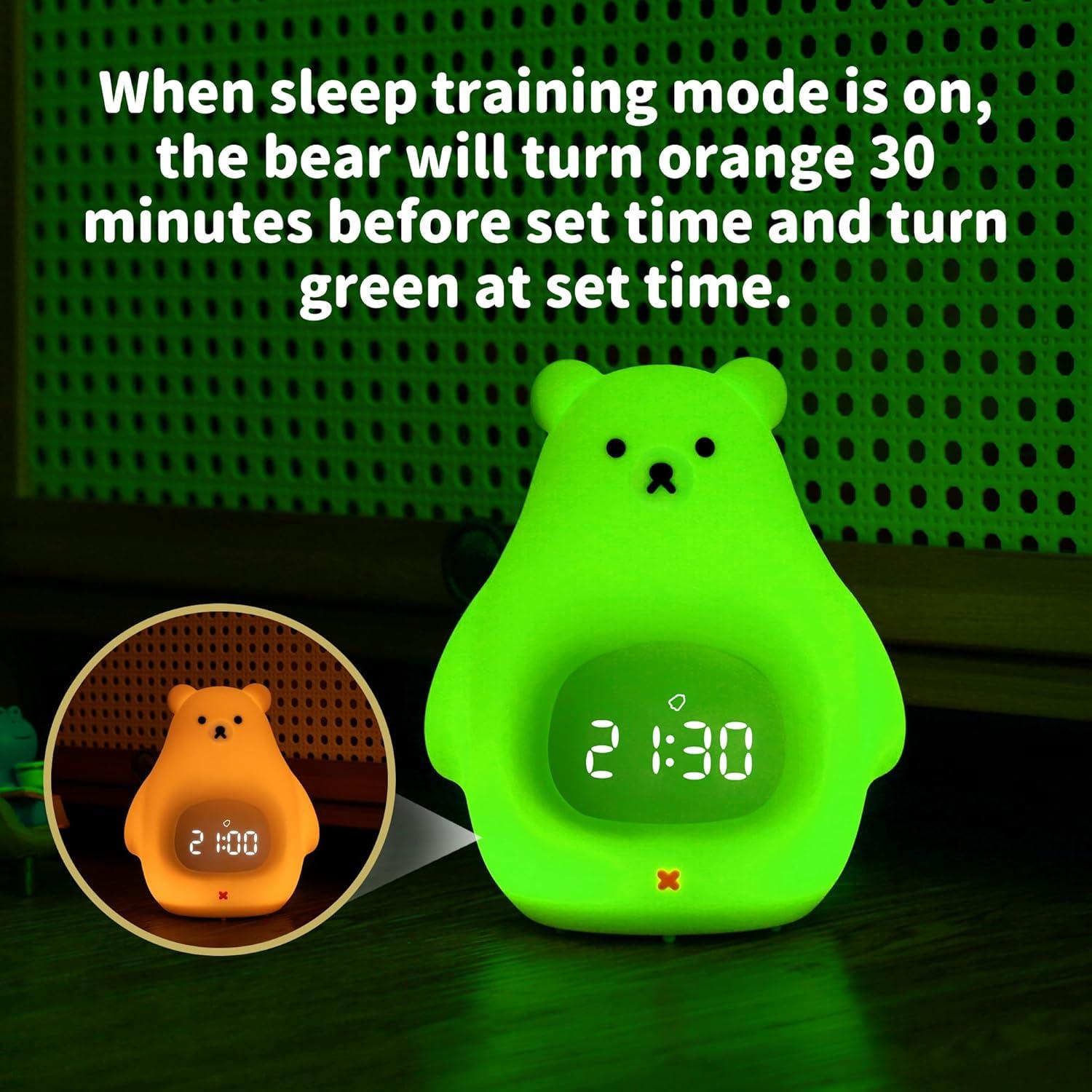 Reloj Despertador Inteligente GANGULITO Osito Blanco con Luz