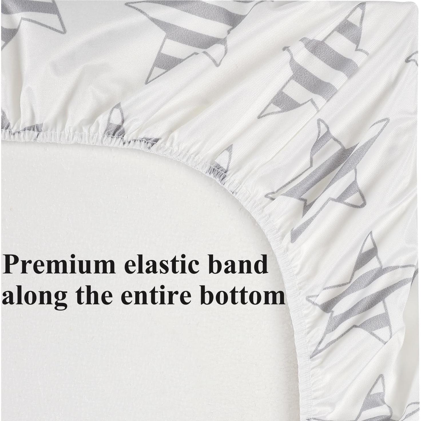 Sábanas Impermeables para Cuna Fadacudan 2 Piezas Jersey Suave